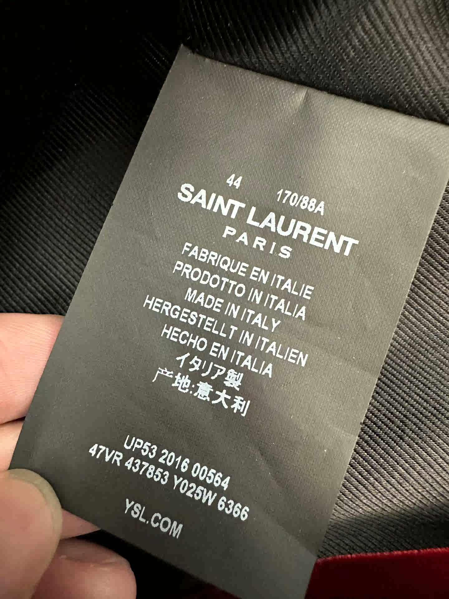 Saint Laurent SLP 2016AW Velvet Music Note Rhinestone Jacket - 4