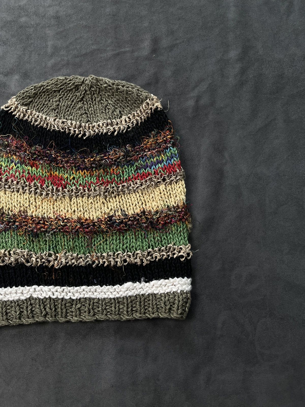 Hype - Deadstock Interwoven Patchwork Bohemian Style Beanie OS - 3