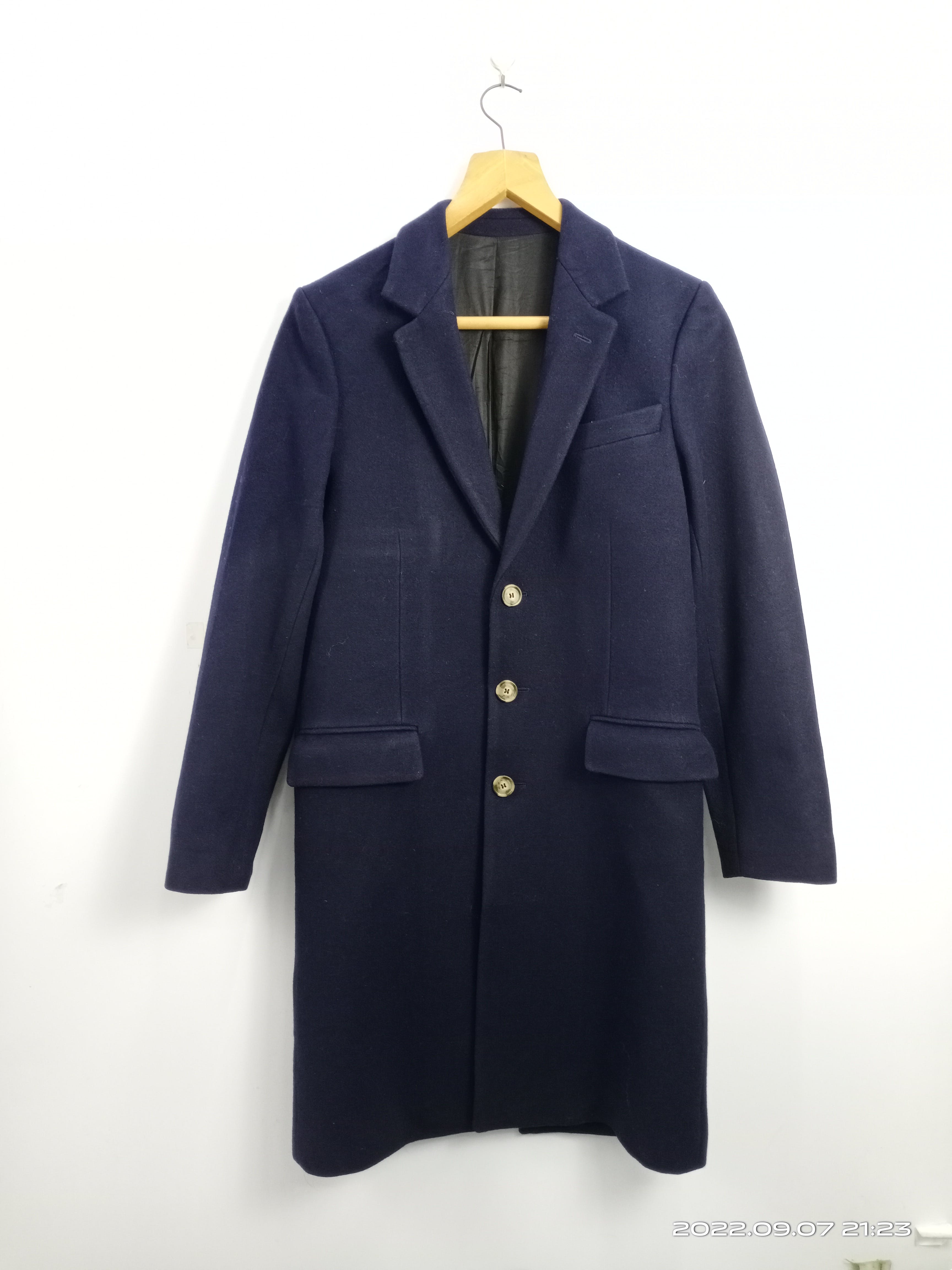 AMI Alexandre Mattiussi Wool Long Coat Jacket - 1