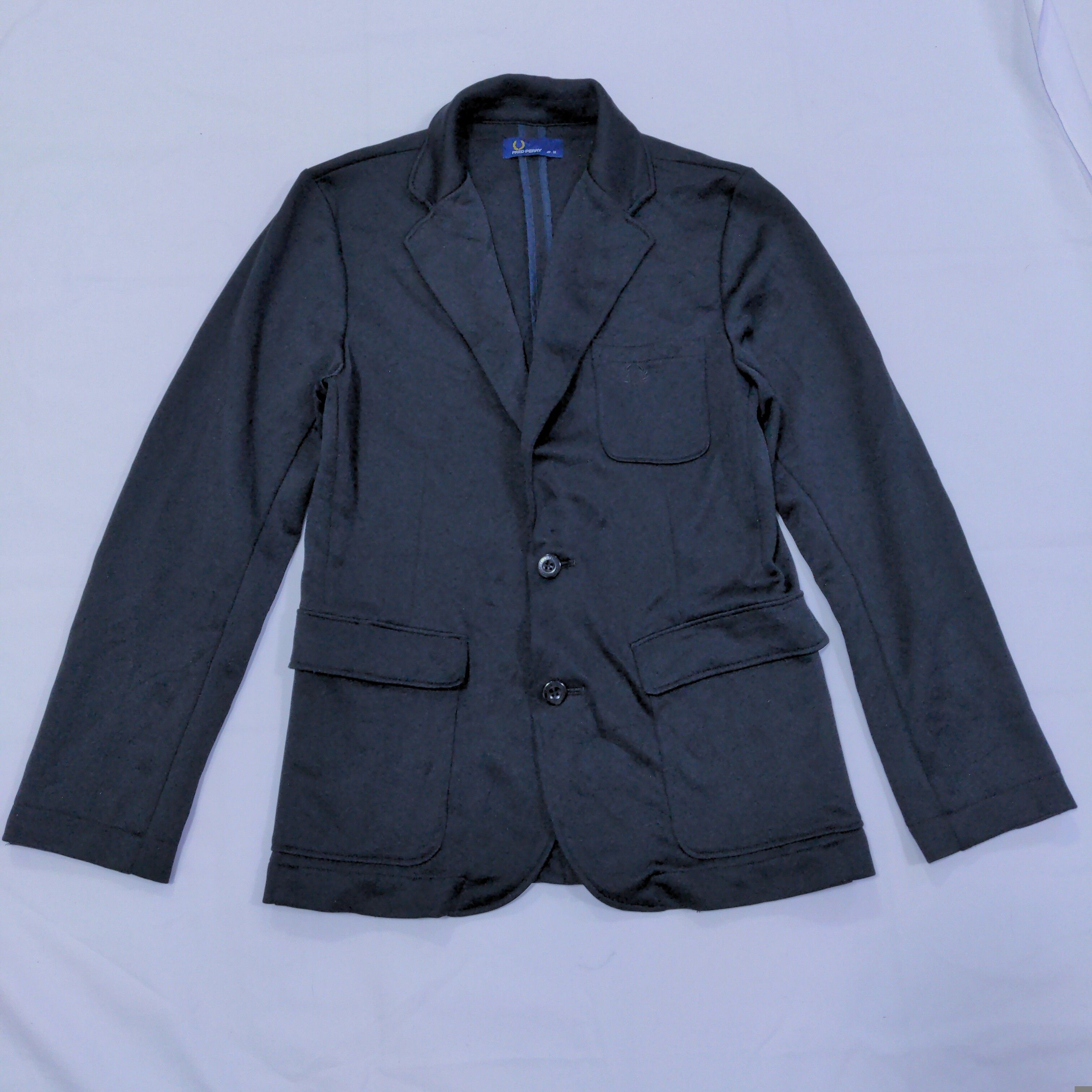 Fred Perry Black Slim Fit Mens Blazer M Size - 1