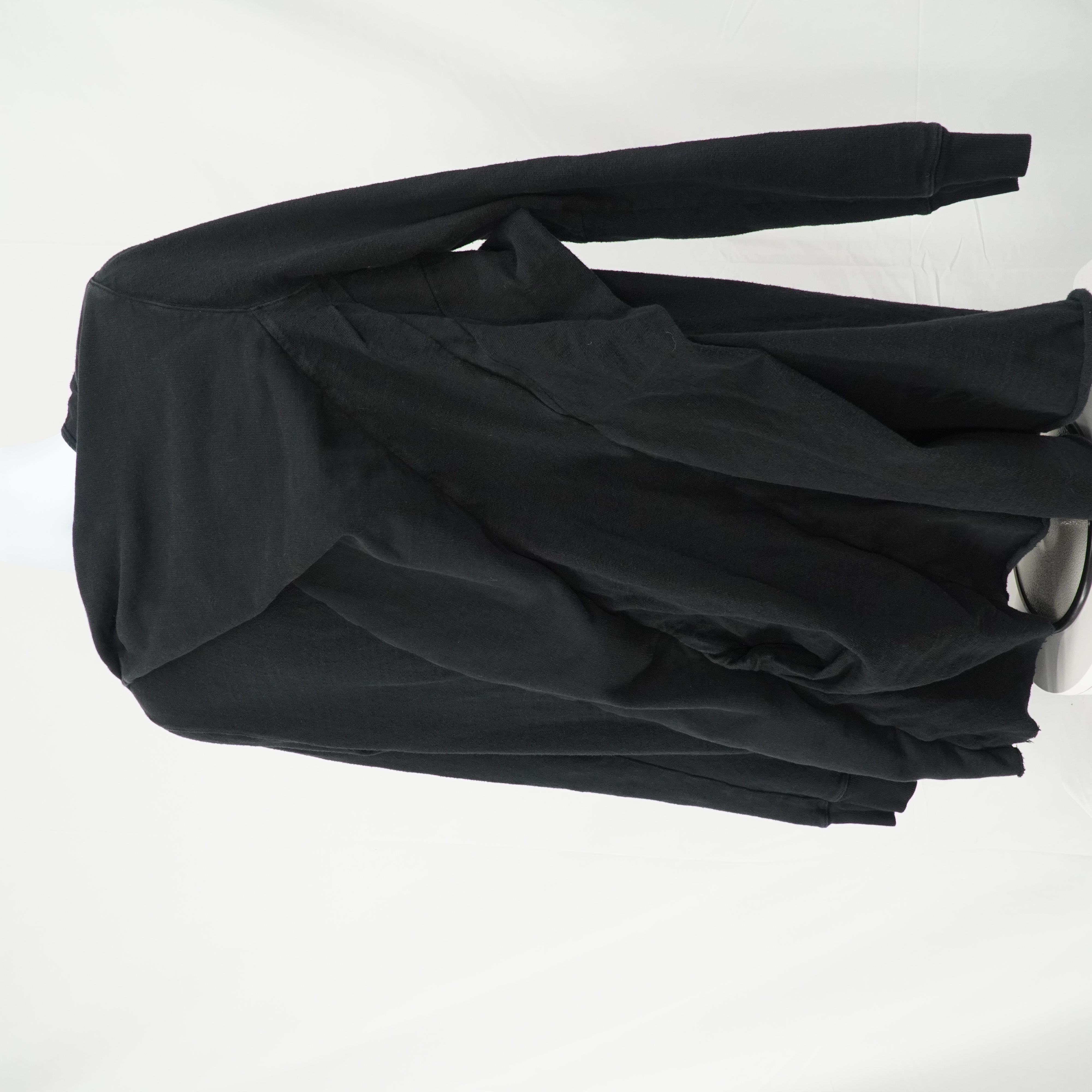 DRKSHDW Pull Over Black Sweater Shirt Geometric Lines Layerd - 2