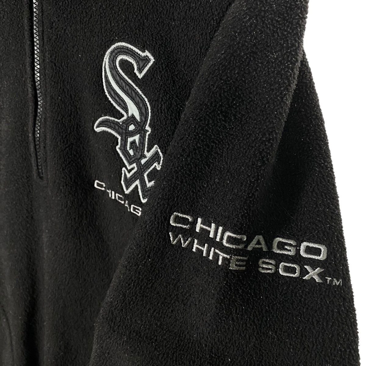 MLB - Vintage Chicago White Sox Fleece Half Zip L Size - 5