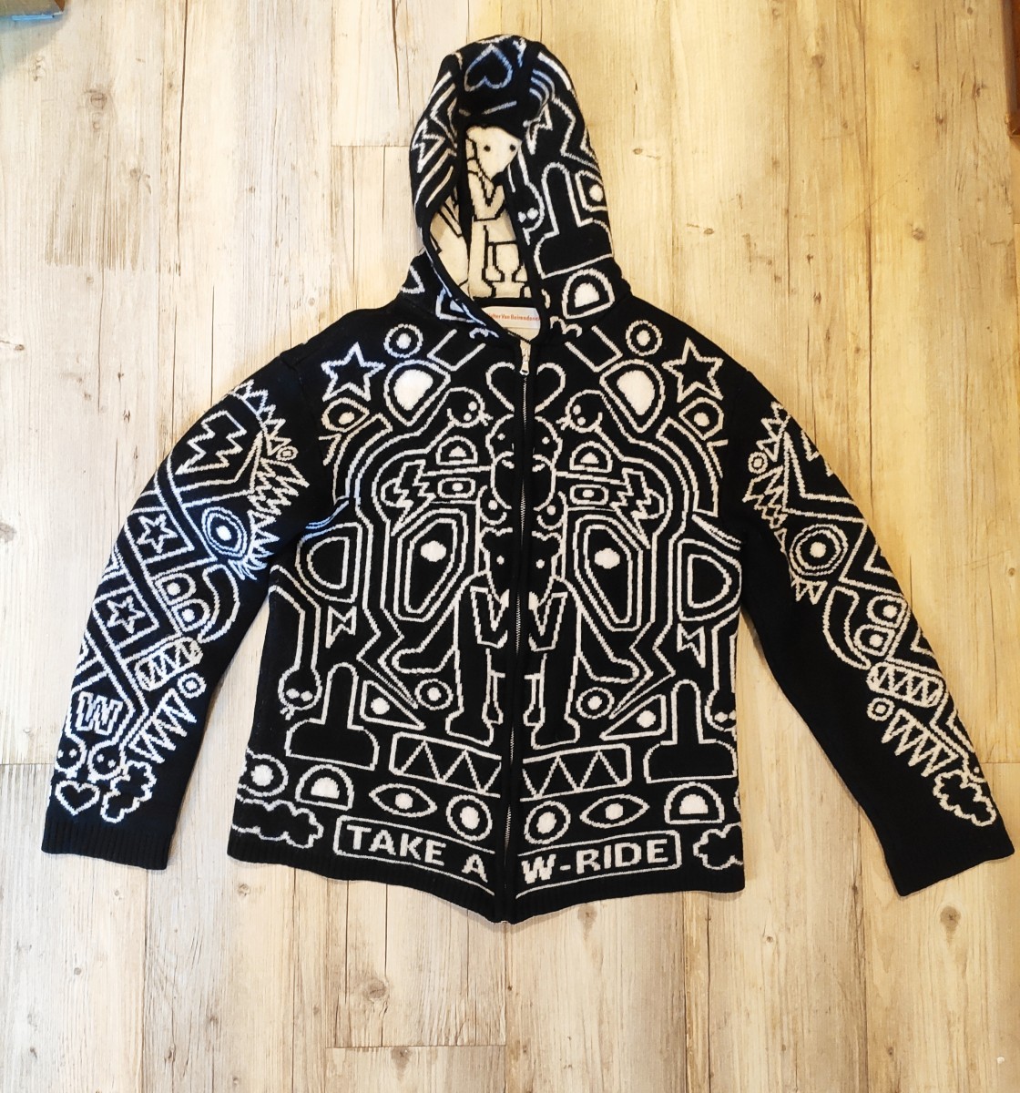 Walter Van Beirendonck - GRAIL! FW11 Zip wool hoodie - 3