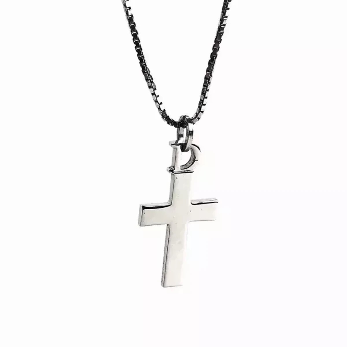 Silver Cross Necklace - 2