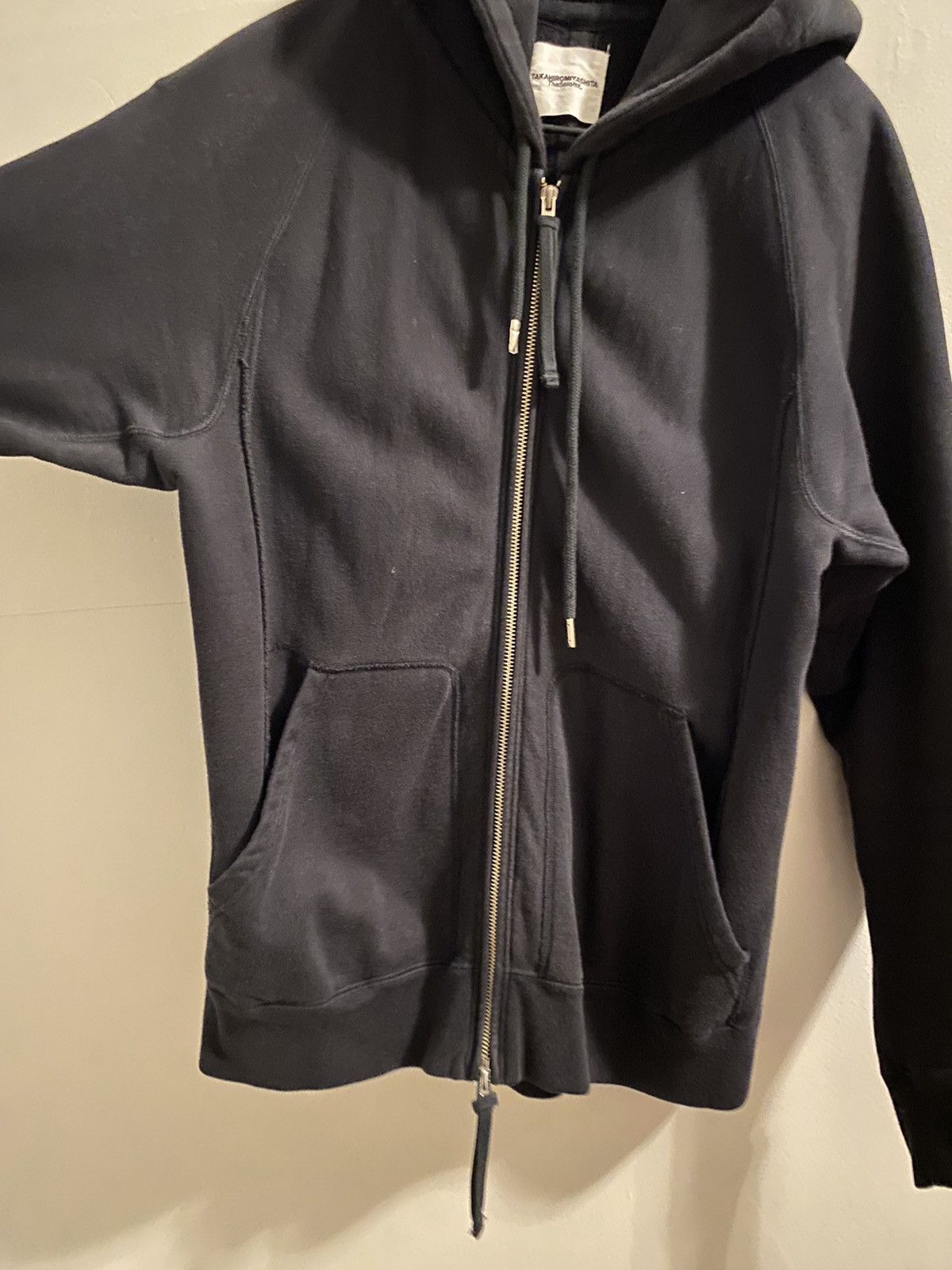 17aw raw hem hood drawstring jacket - 2