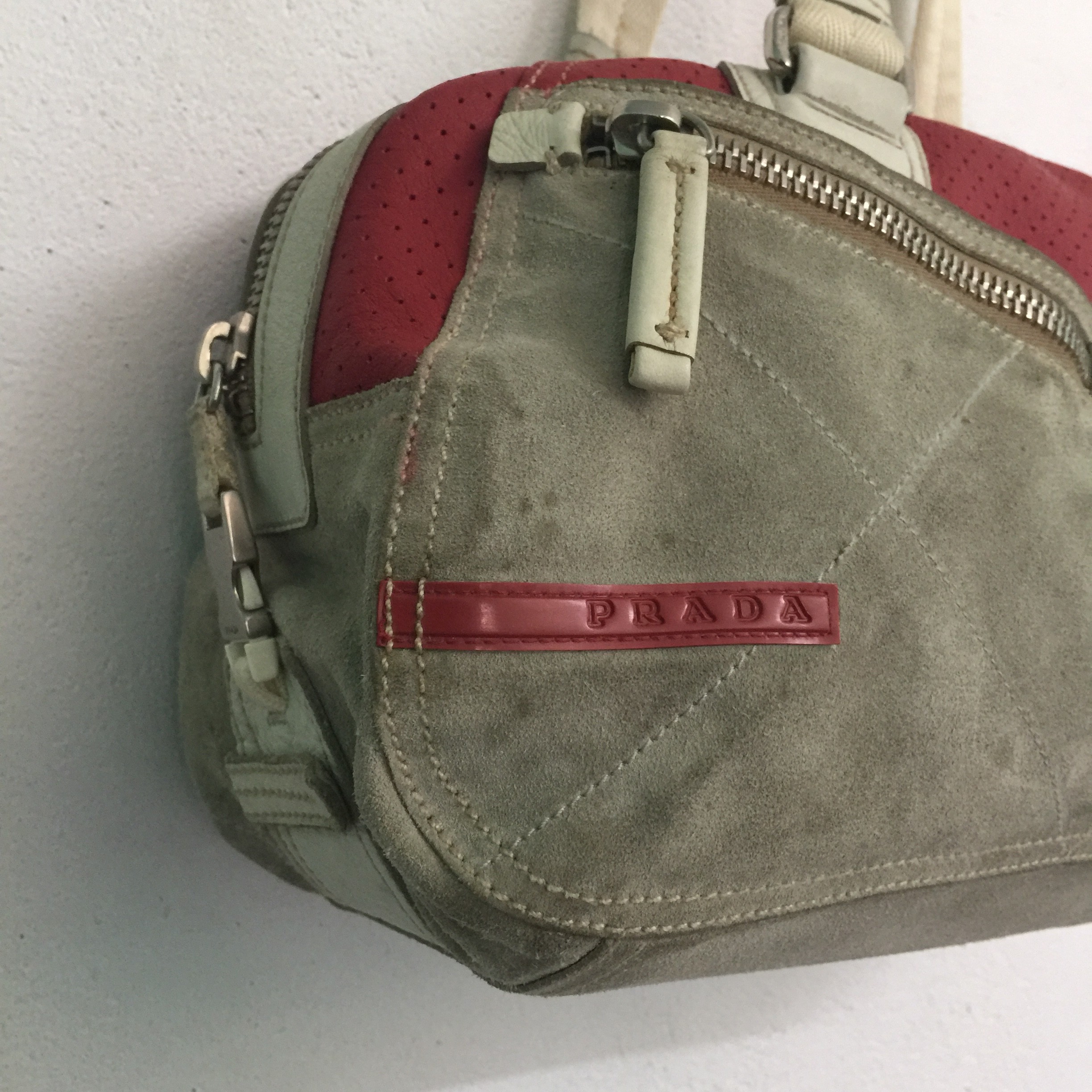 Leather prada bag - 3
