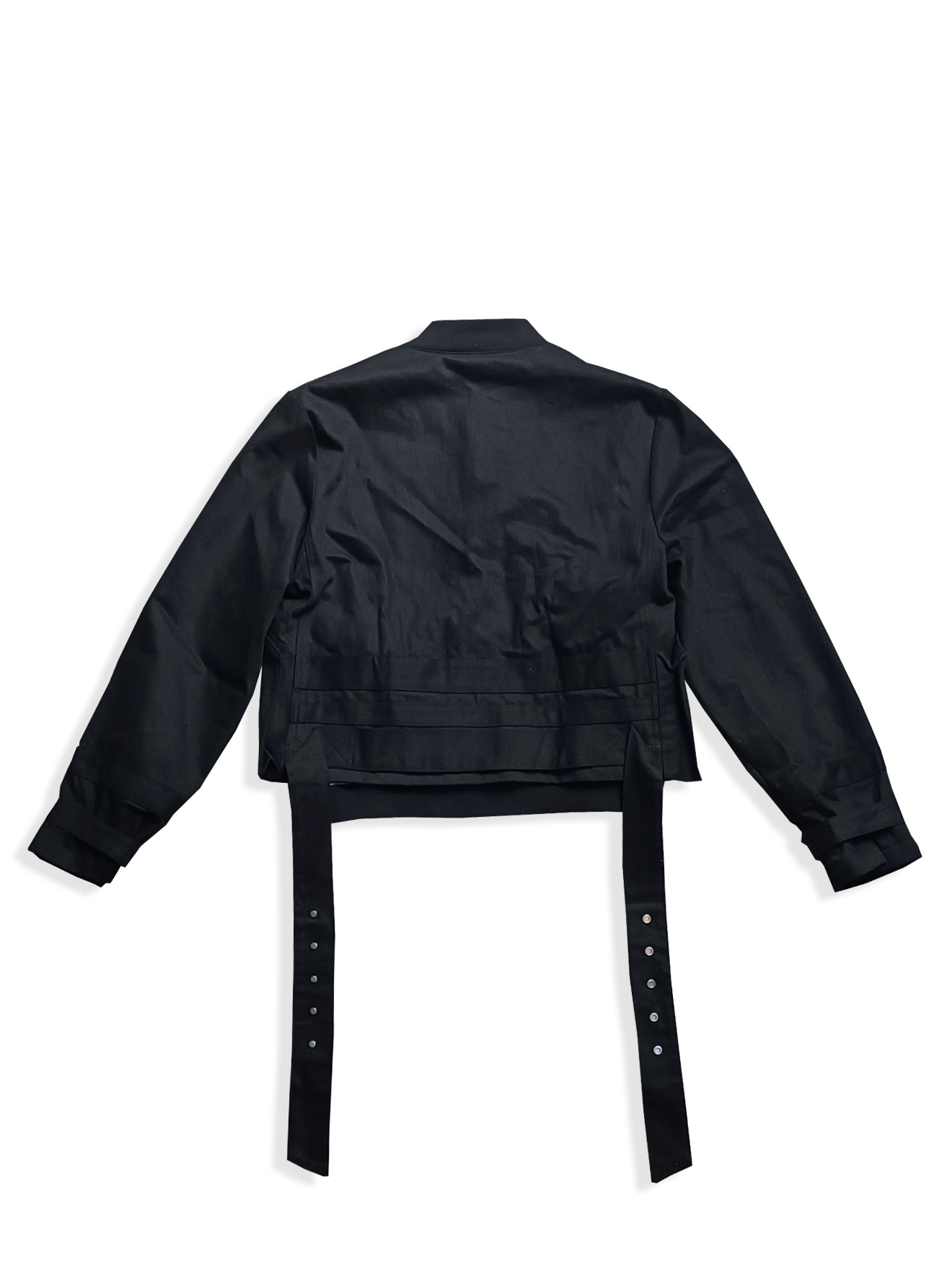 HELIOT EMIL Double Layered Zipped Cotton Jacket 'Black' SS18 - 2