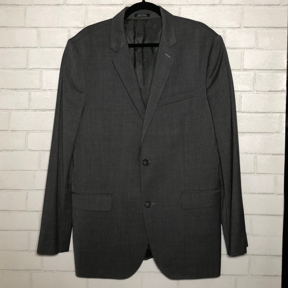 Express 42L Charcoal Wool Suit Jacket - 3