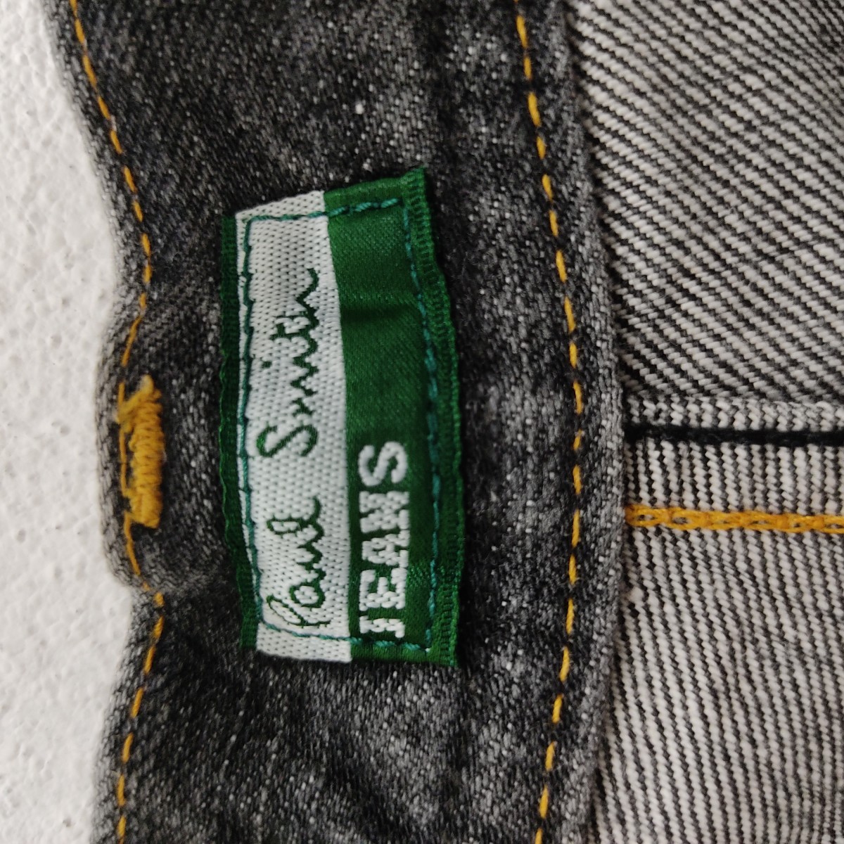 Distressed Denim - Designer Straight Cut Black Patch Denim Jeans - 11