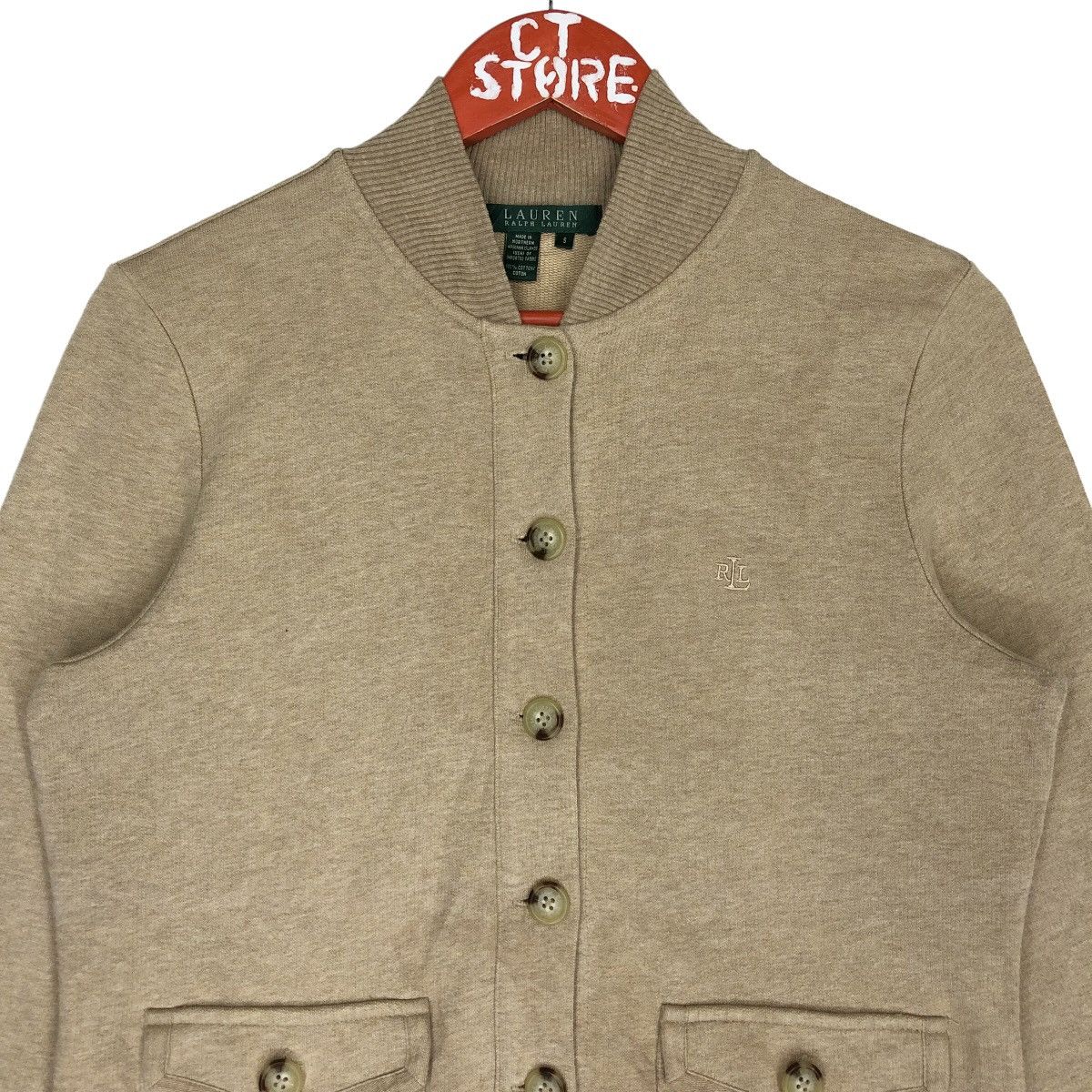 Ralph Lauren Button Sweatshirt Jacket - 3