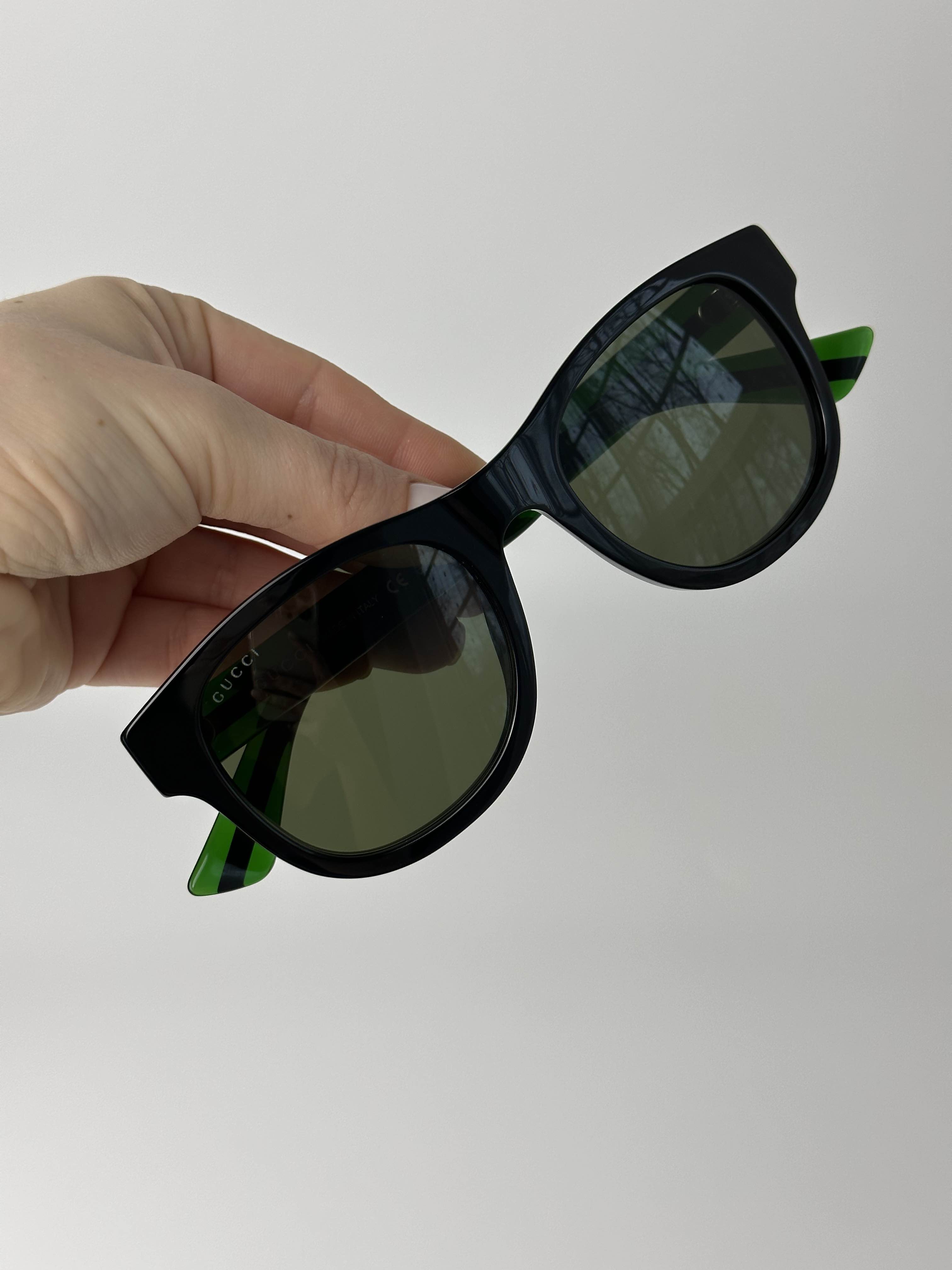 BRAND NEW GG0003SN 002 Black Green Men Sunglasses - 6