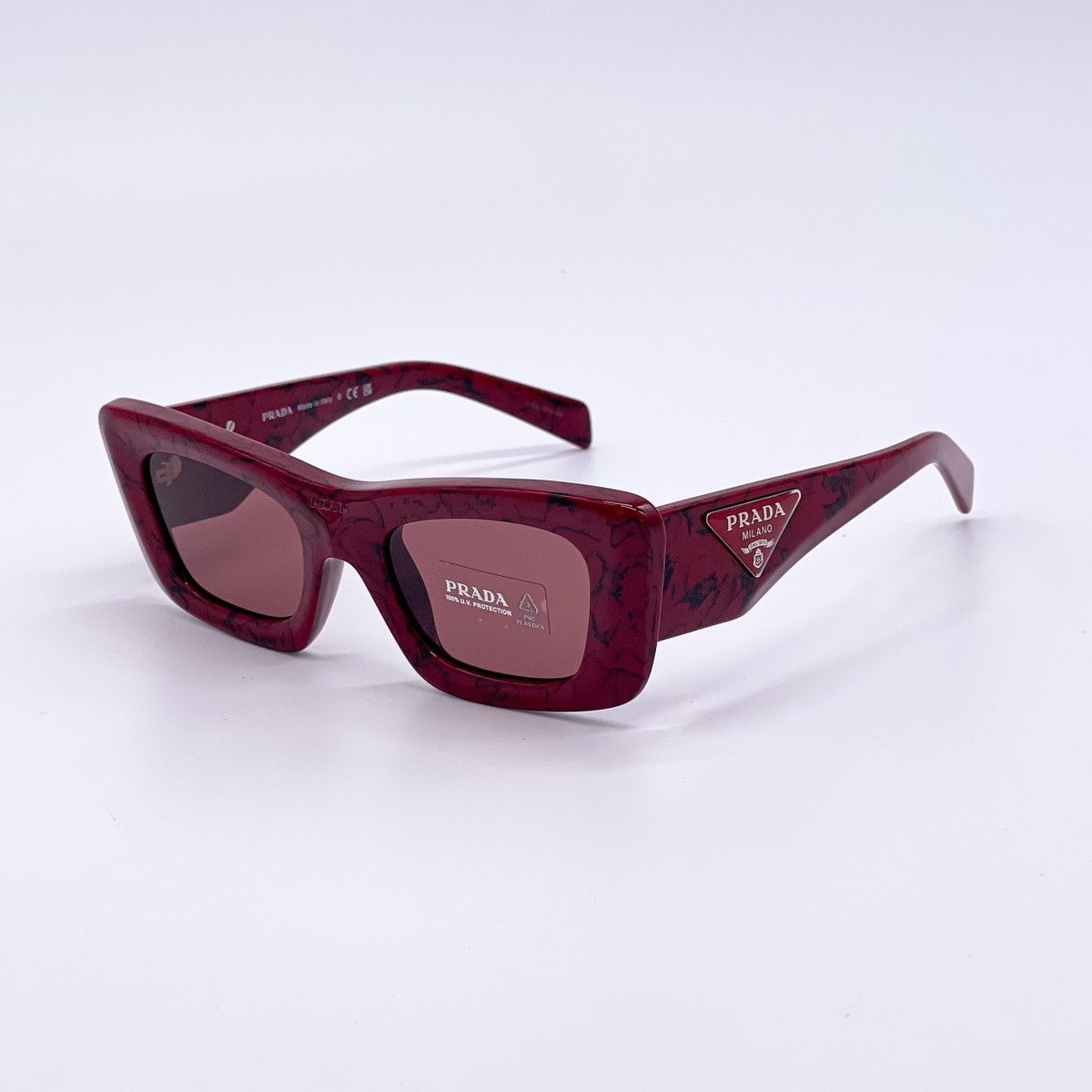 NEW PRADA PR13ZS 15D08S CAT EYE SUNGLASSES PR13ZSF RED - 6