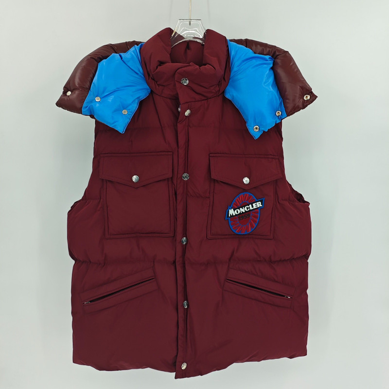 Moncler Red Logo Sleeveless Vest - 1