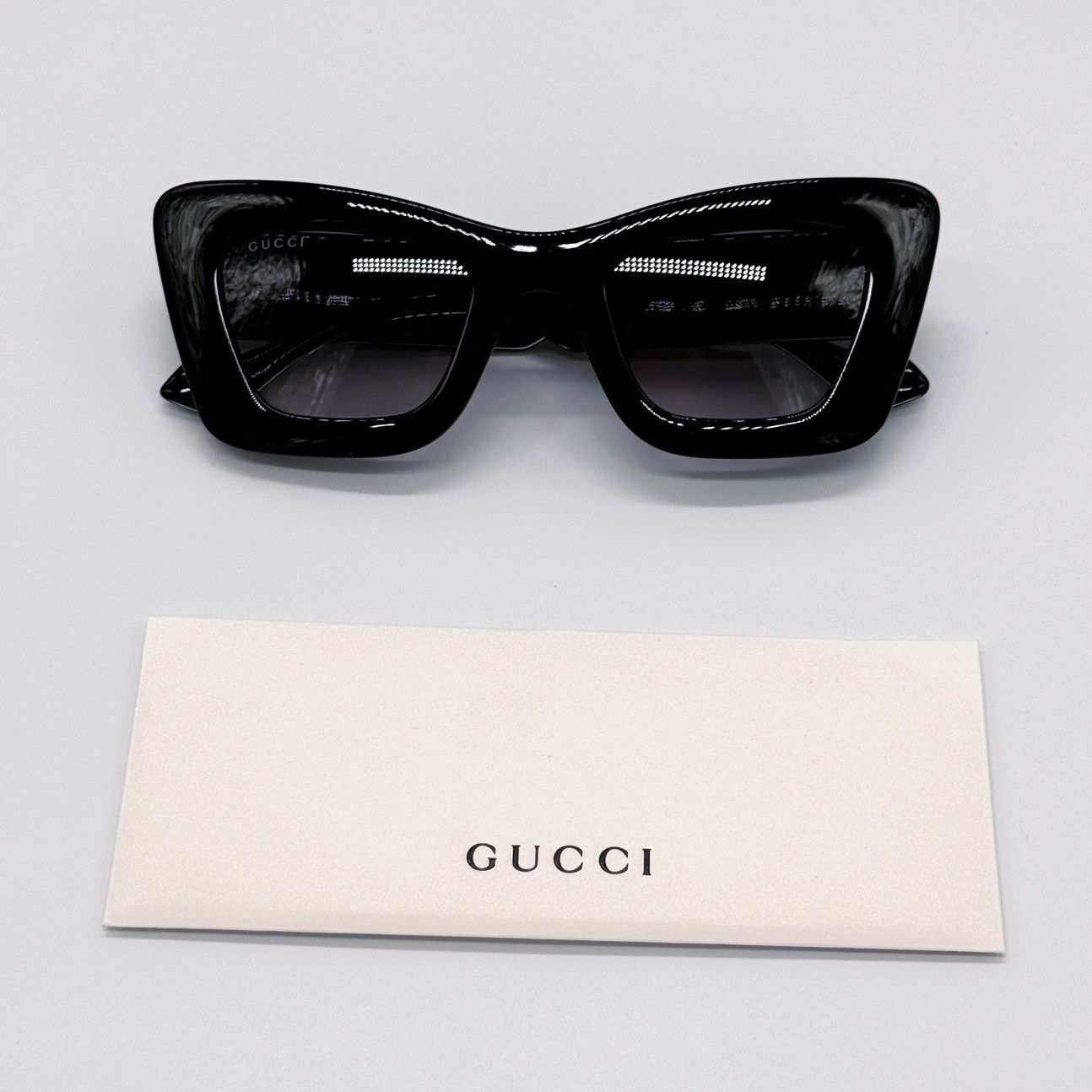 NEW GUCCI GG1552S 001 BLACK GREY BUTTERFLY WOMEN SUNGLASSES - 11