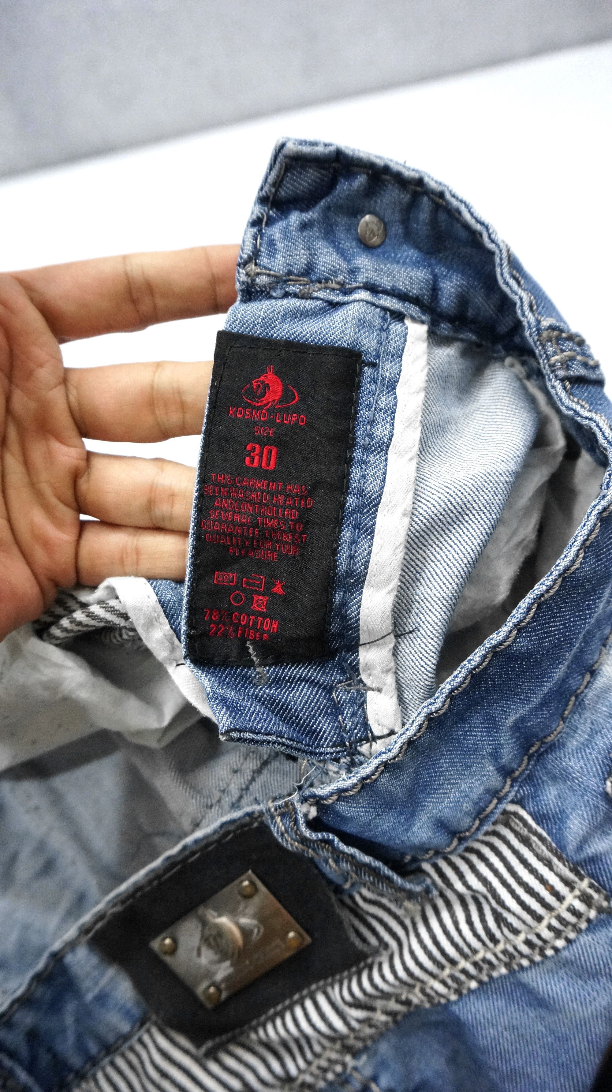 Distressed Denim - 🔥 Vintage KOSMO LUPO Blue Jeans - 13