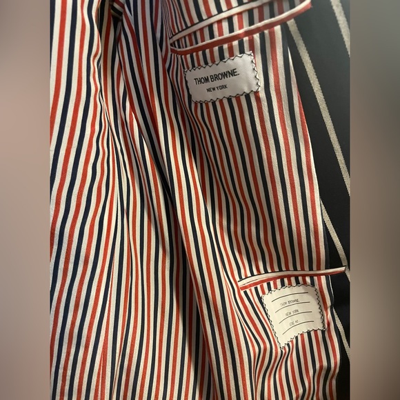 Thom Browne Tennis Capsule Striped Suit Blazer Jacket - 4