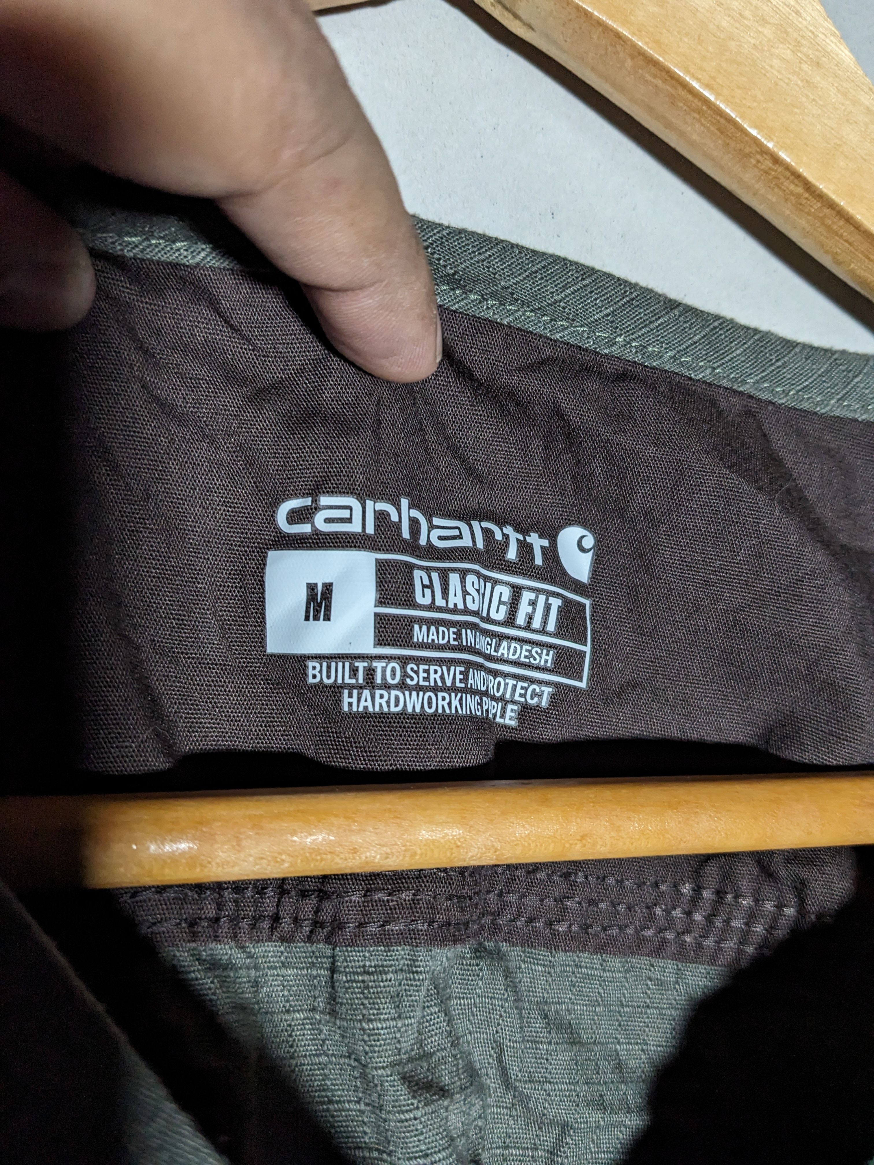 Carhartt Scrub Shirt Top Army Green Size M - 5