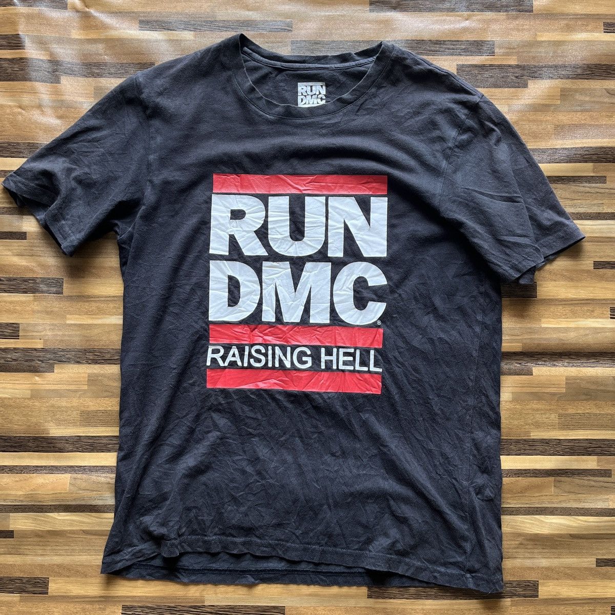 RUN DMC Raising Hell Rap Tees Black Copyright 2015 - 12