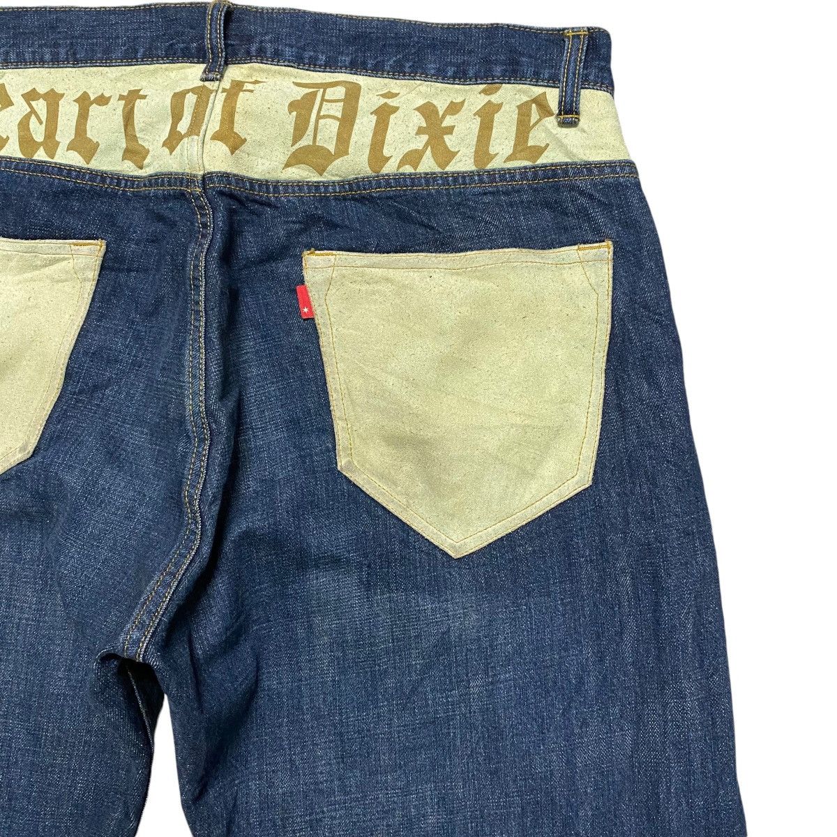 'HEARTS OF DIXIE' Cootie Denim Jeans Leather Pocket - 11