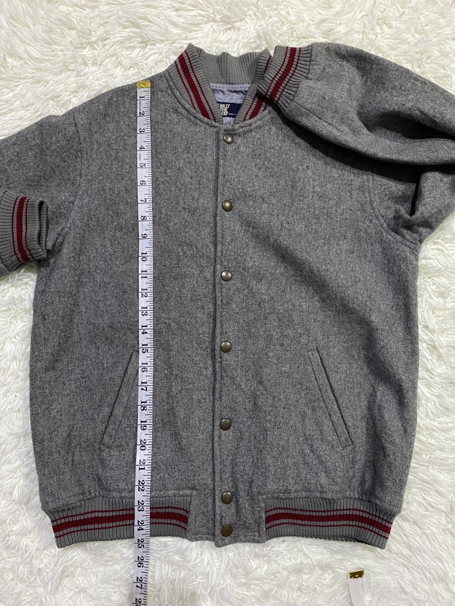 Japanese Brand - Billy The Kid Wool Blend Baseball Varsity Jacket - 14