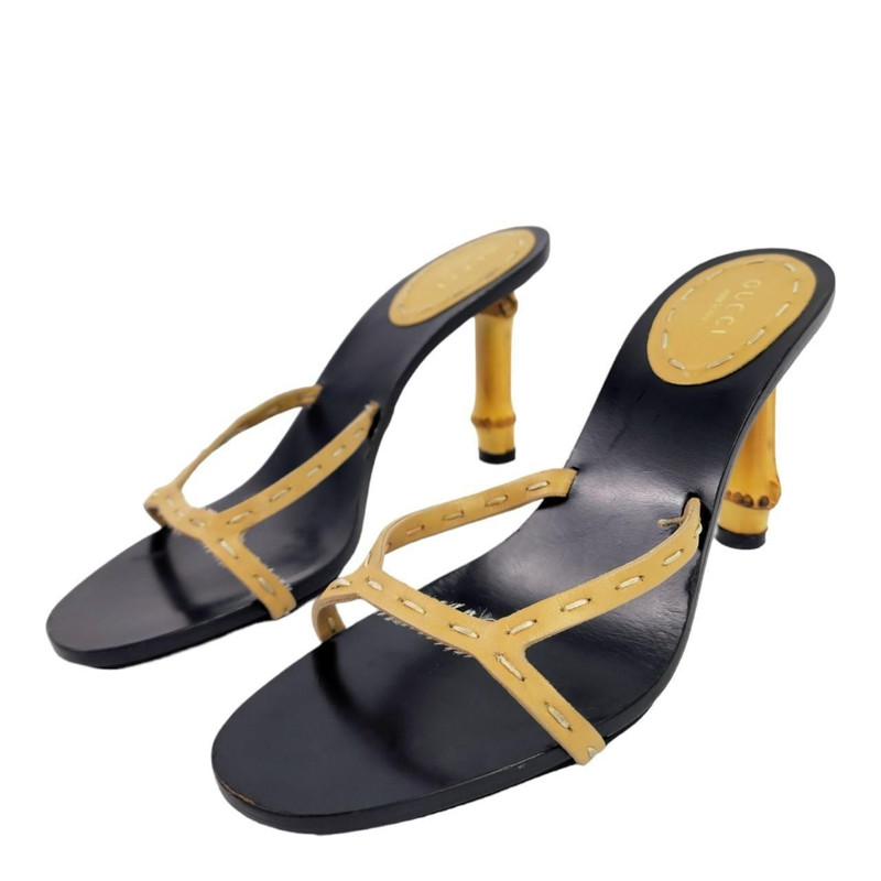 Gucci Women's Black and Tan Courts - 1