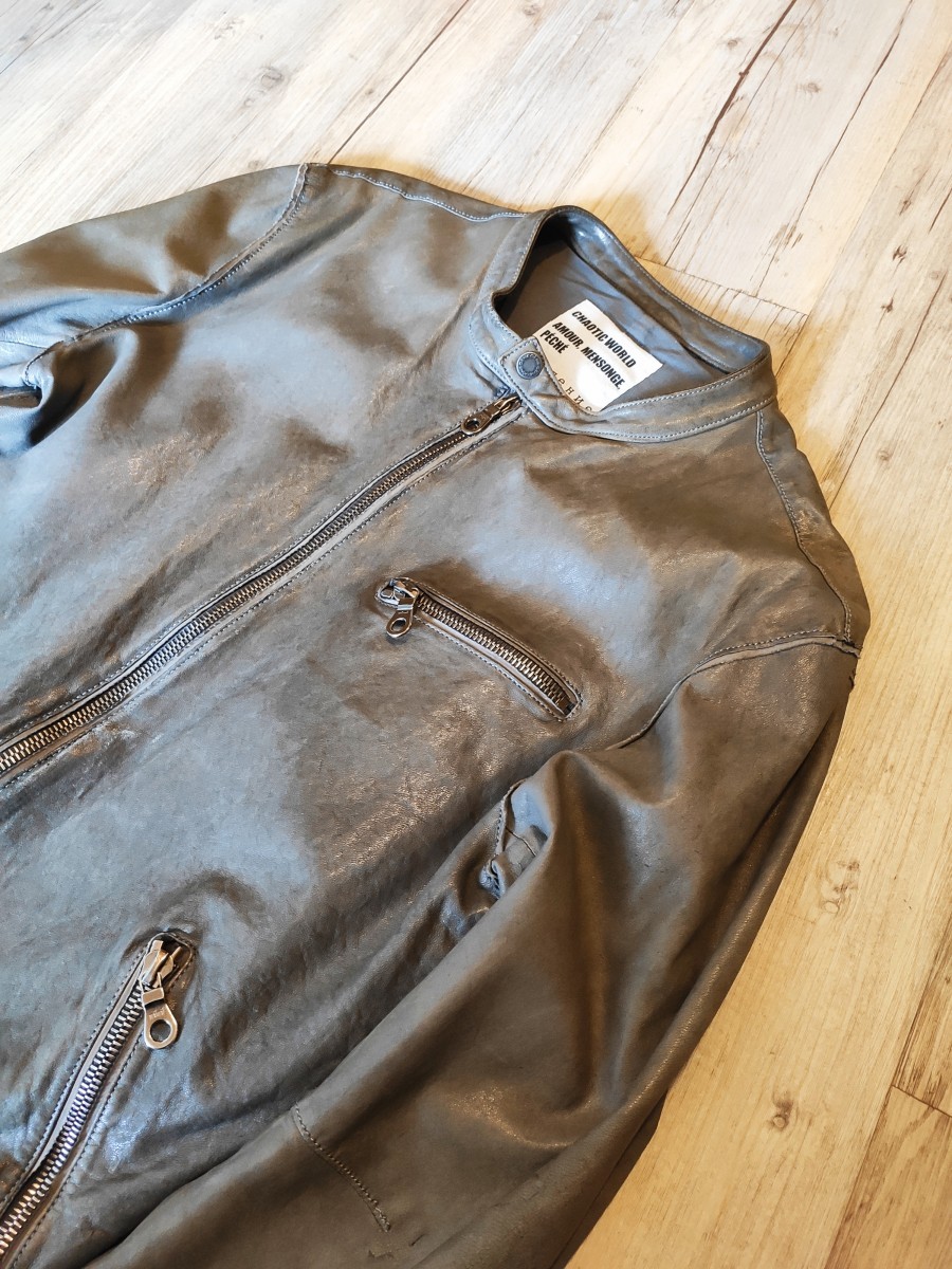 Gene Par Yukio Mishiba - GRAIL! Riders leather jacket.Like Julius or RIck Owens - 3