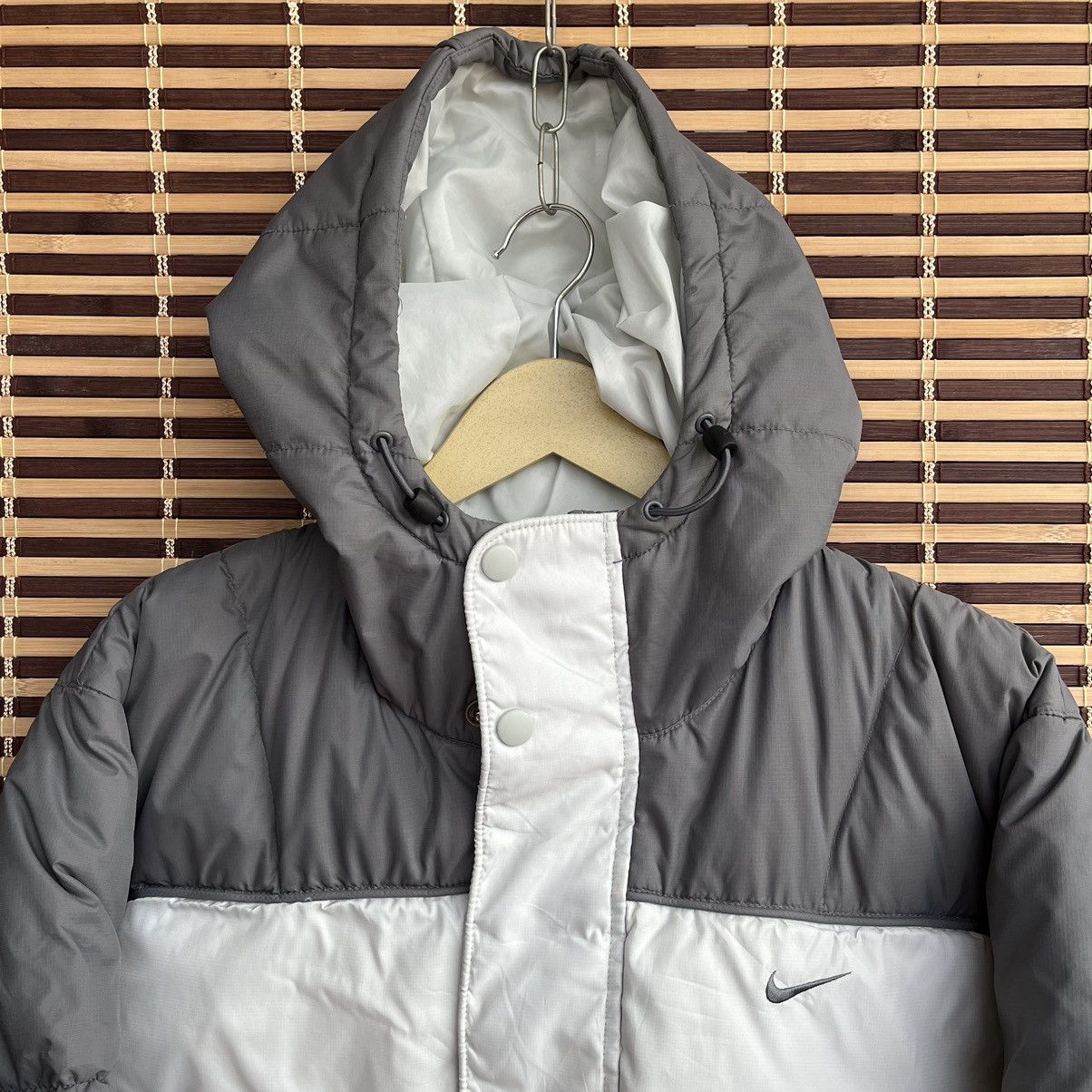 Nike Puffer Down Hoodie Full Zipped And Buttons - 4