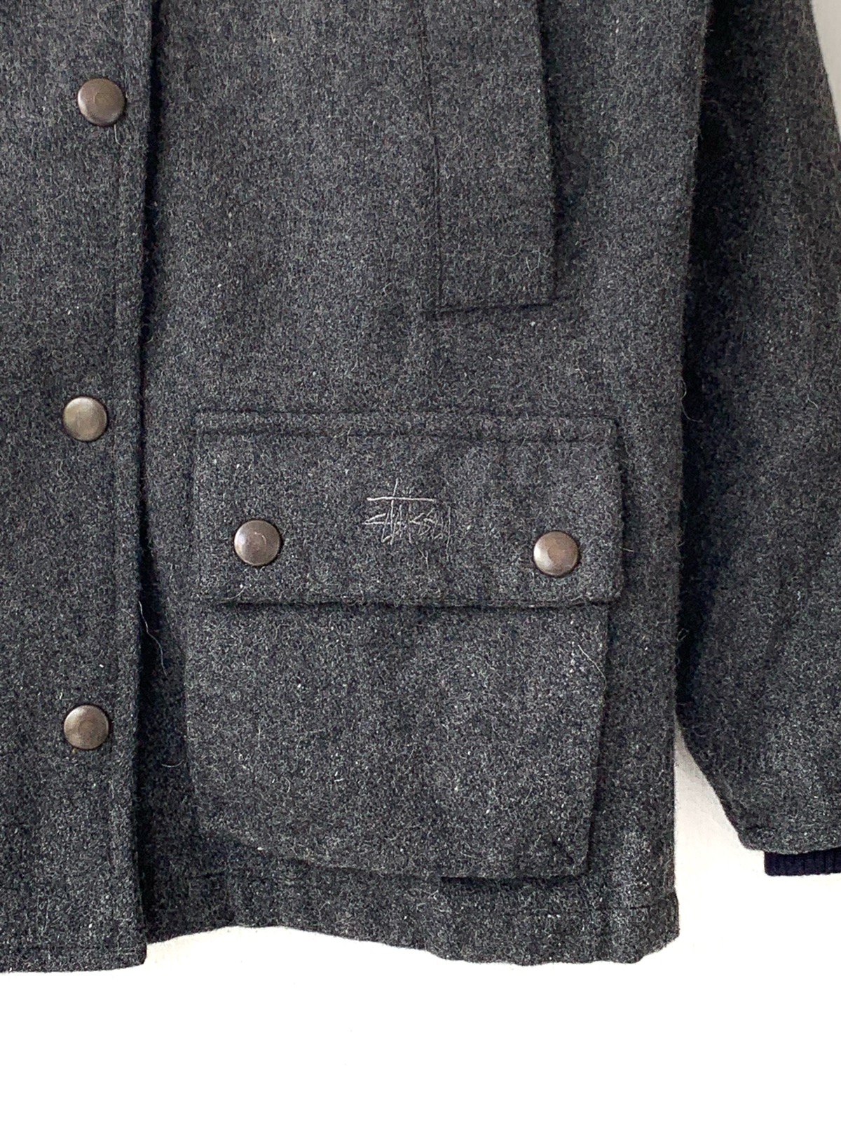 Vintage Stussy Velvet Collar Wool Jacket - 3