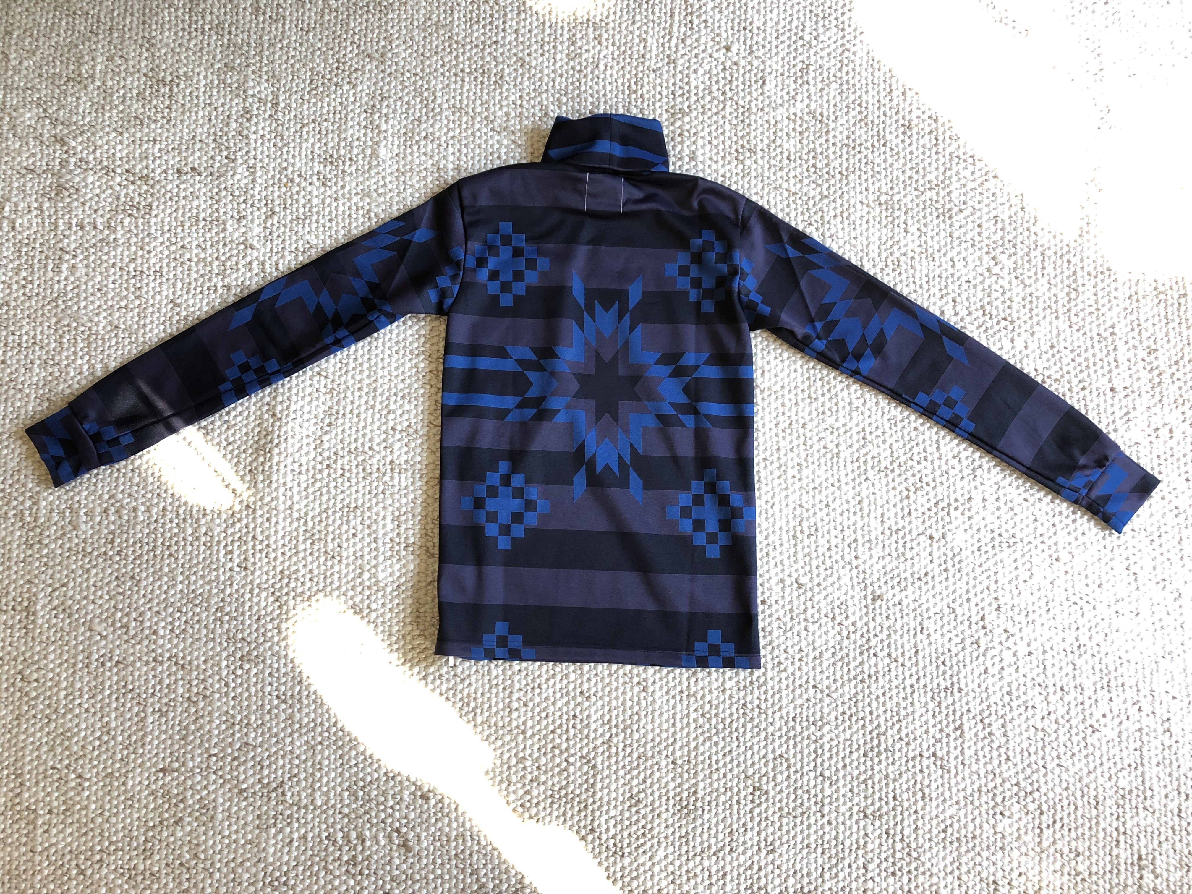 Takahiromiyashita The Soloist. - NWT $495 - Jacquard Blue/Gray Turtleneck made in Japan - 7