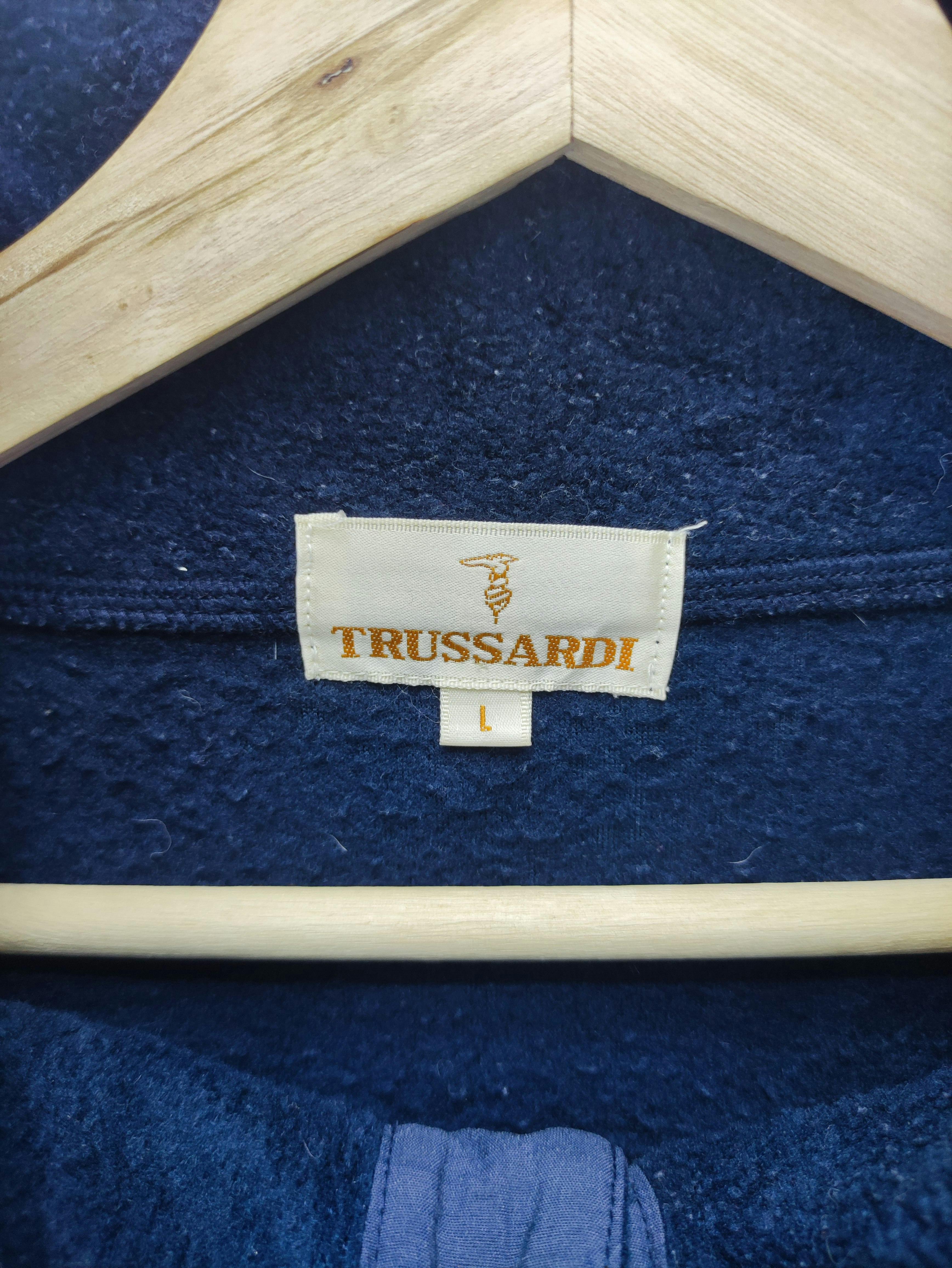 Vintage Trussardi Fleece Sweater Polo - 2