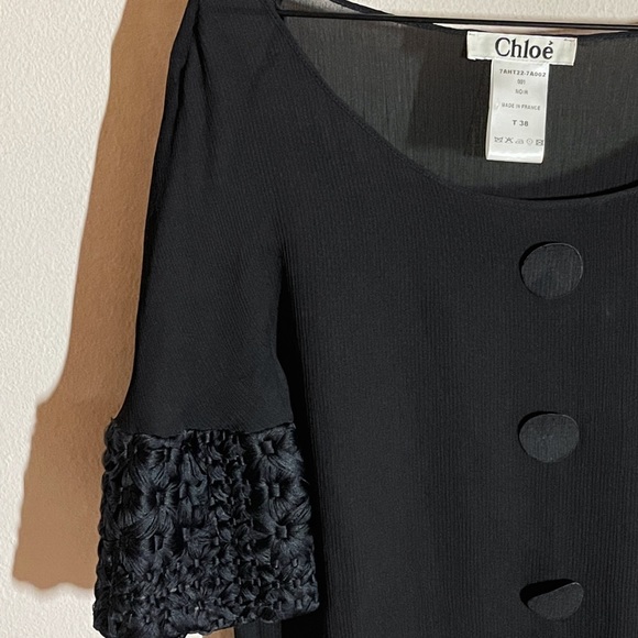 Vintage Silk Chloé by Phoebe Philo Blouse Black - 2