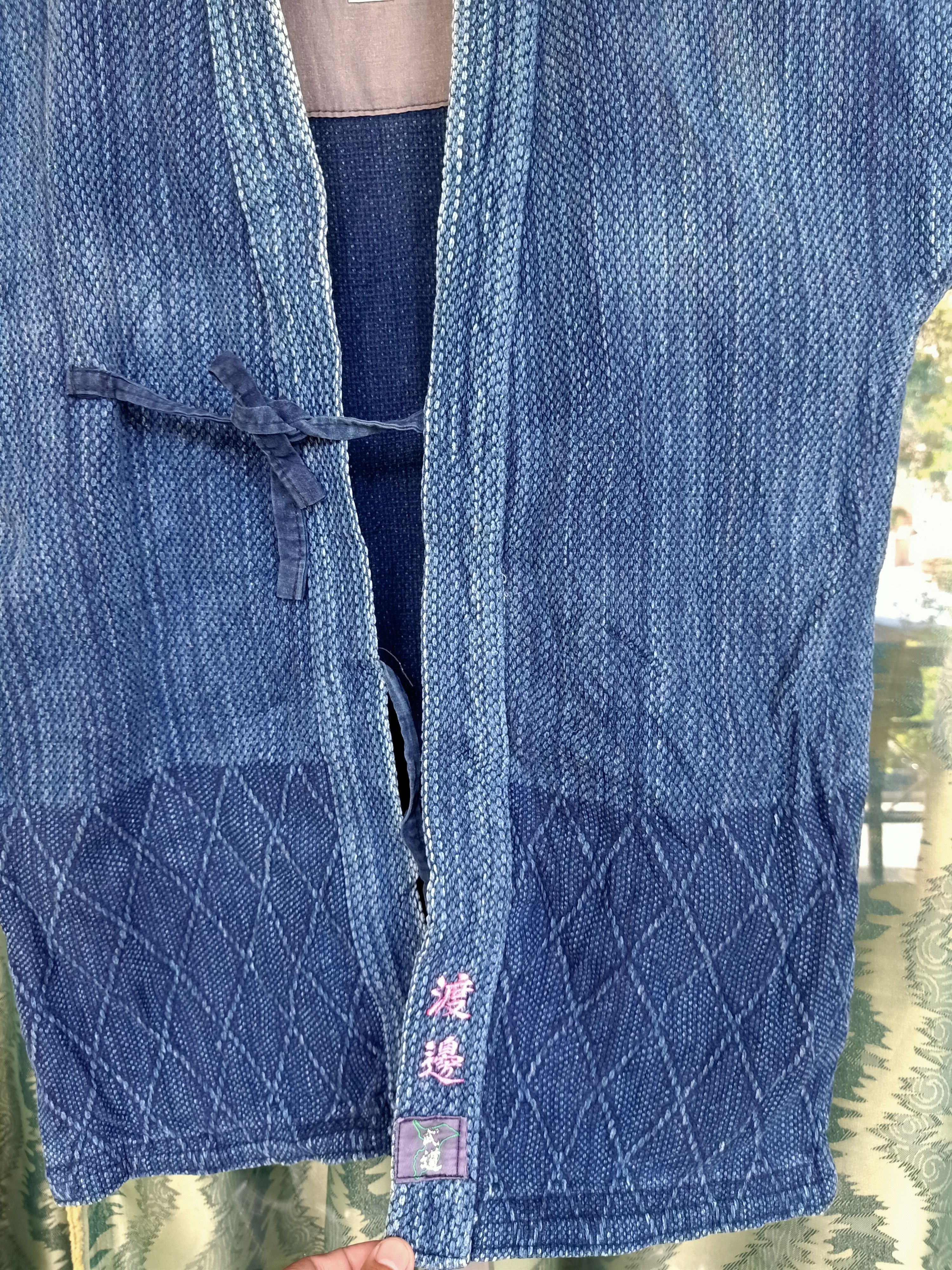 Cardigan - Kimono Indigo Hana Boro Jacket - 4