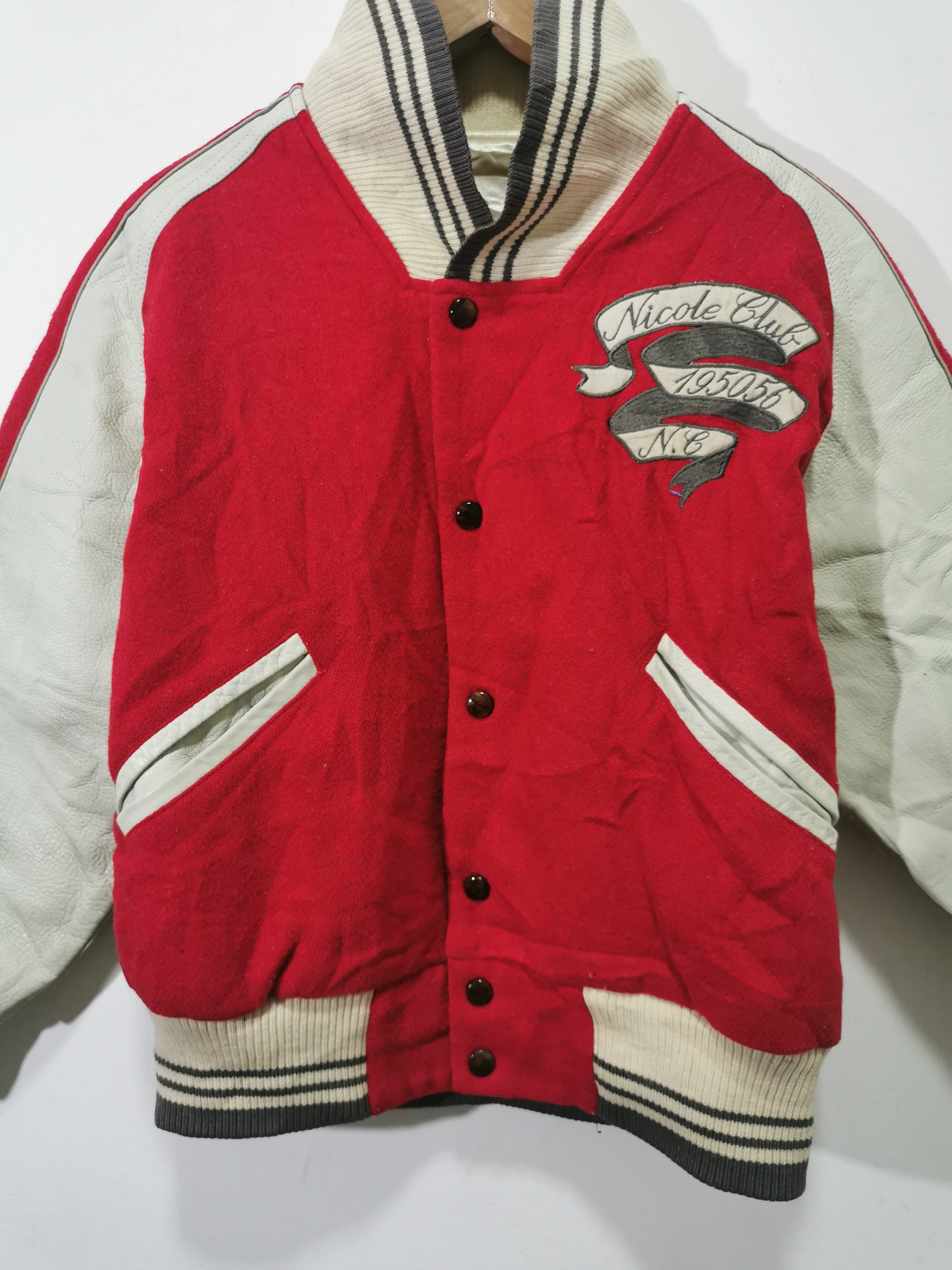 Other Designers Vintage - Vintage Nicole Club Leather Varsity