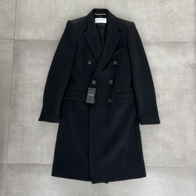 Saint Laurent Wool Coat in Small - 1