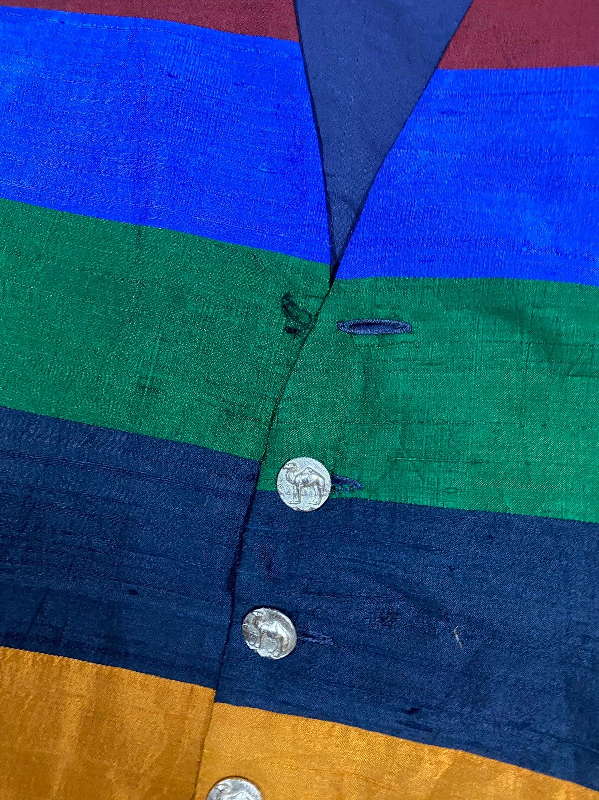 Authentic🔥Paul Smith London Rainbow Silk Vest Jacket - 14