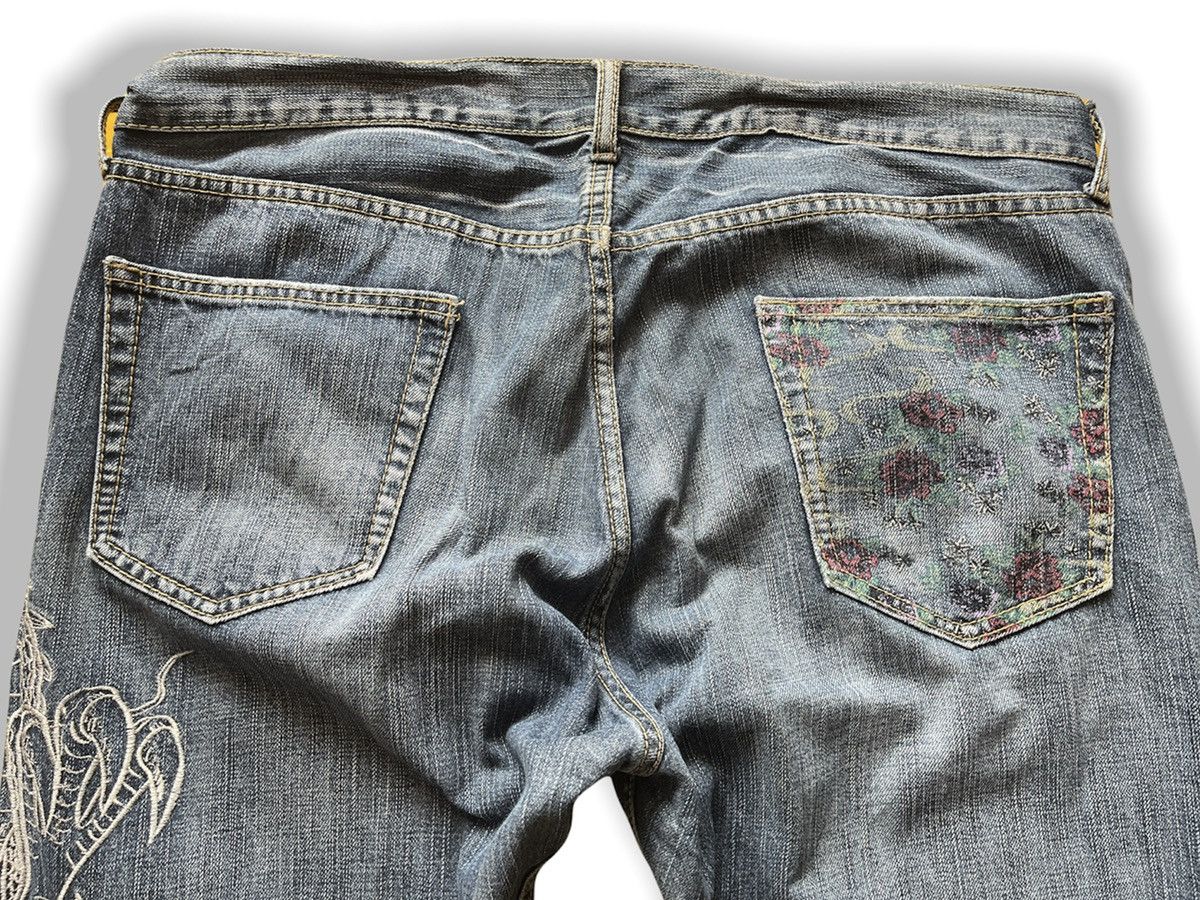 Mafia Karakuri BIG DRAGONFLY Embroidery Distressed Denim - 13