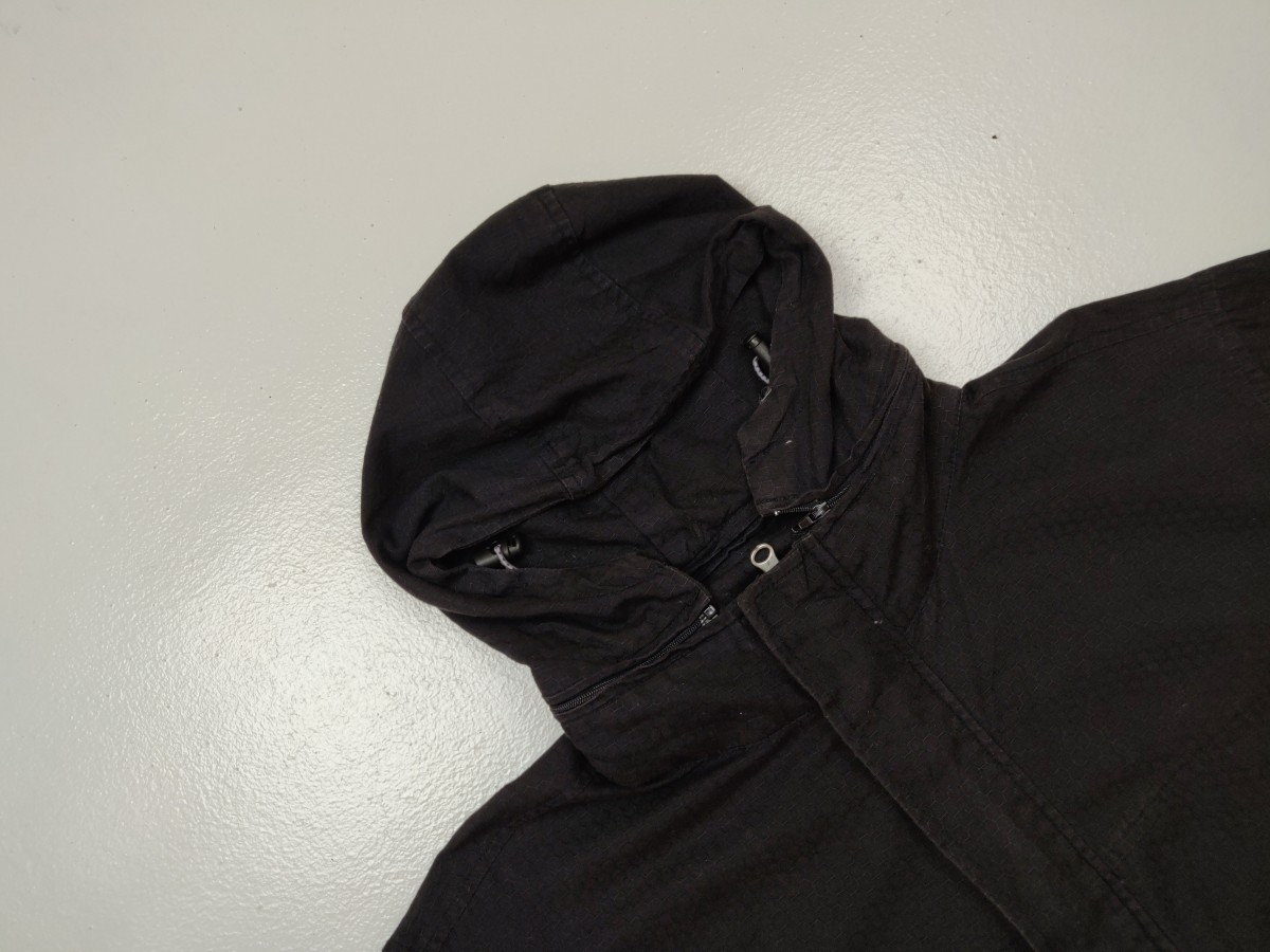Black - Short Sleeve Hoodie Sweater Jacket - 2