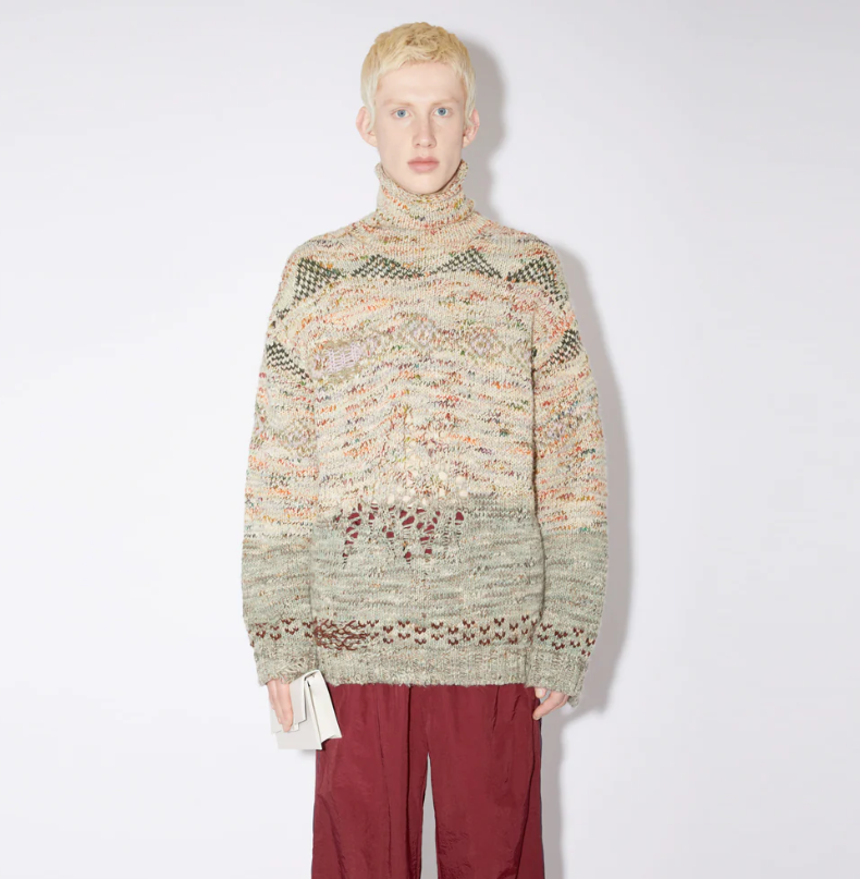 BNWT SS23 ACNE STUDIOS DECONSTRUCTED SWEATER L - 1