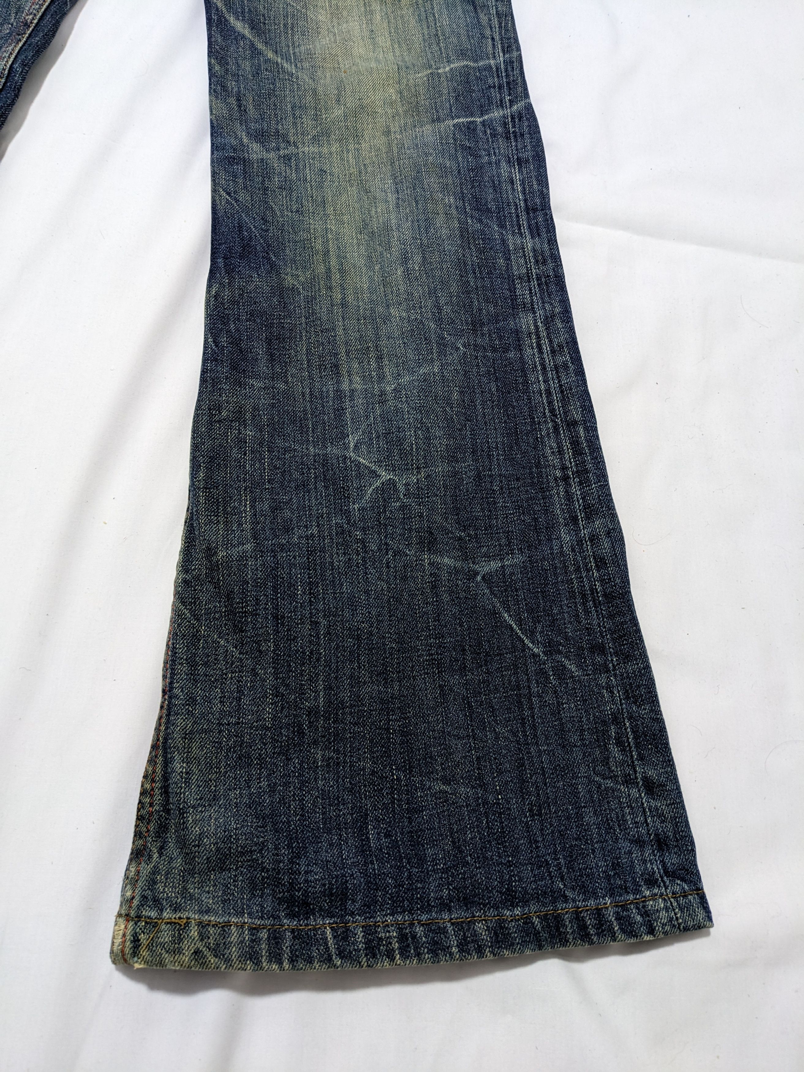 If Six Was Nine - Riobera Studded Zipper Flare Denim Wash Low Rise Jeans - 5