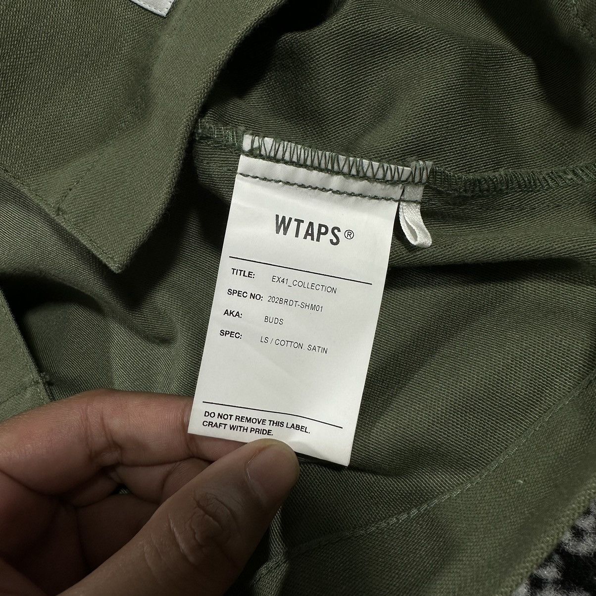 WTAPS BUDS LS COTTON SATIN