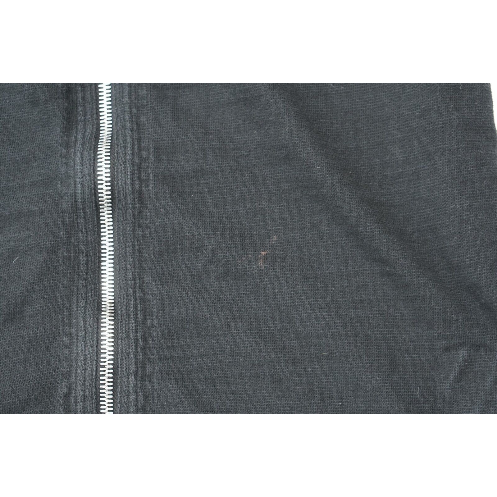 Black Zip Up Sleeveless Jacket Hoodie Cotton - Medium - 5