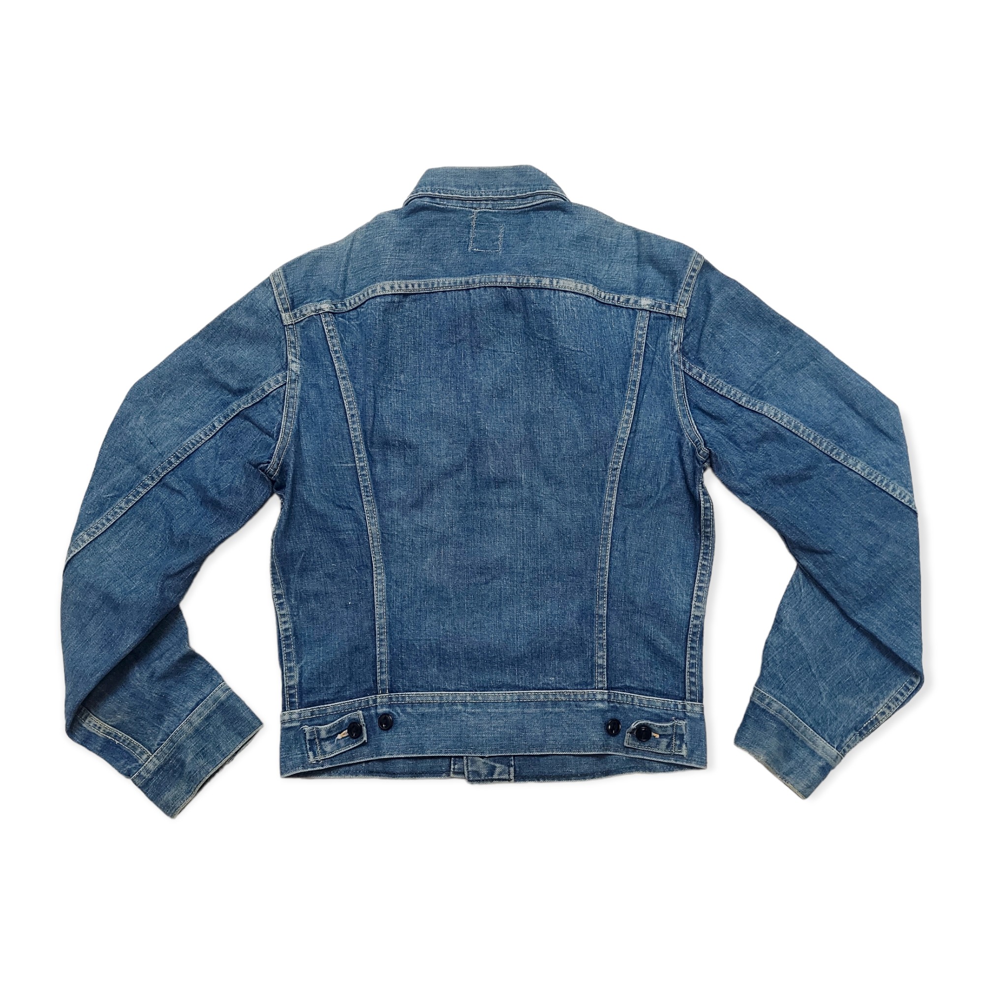 Vintage Lee 101-J union Size 36 Sanforized Denim Jacket  made in USA - 2
