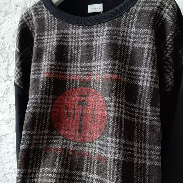 Dries Van Noten Marling & Evans wool and cotton plaid crewneck - 4