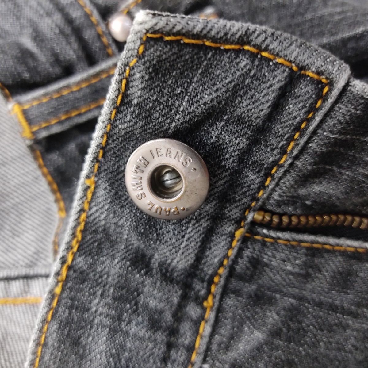 Distressed Denim - Designer Straight Cut Black Patch Denim Jeans - 9