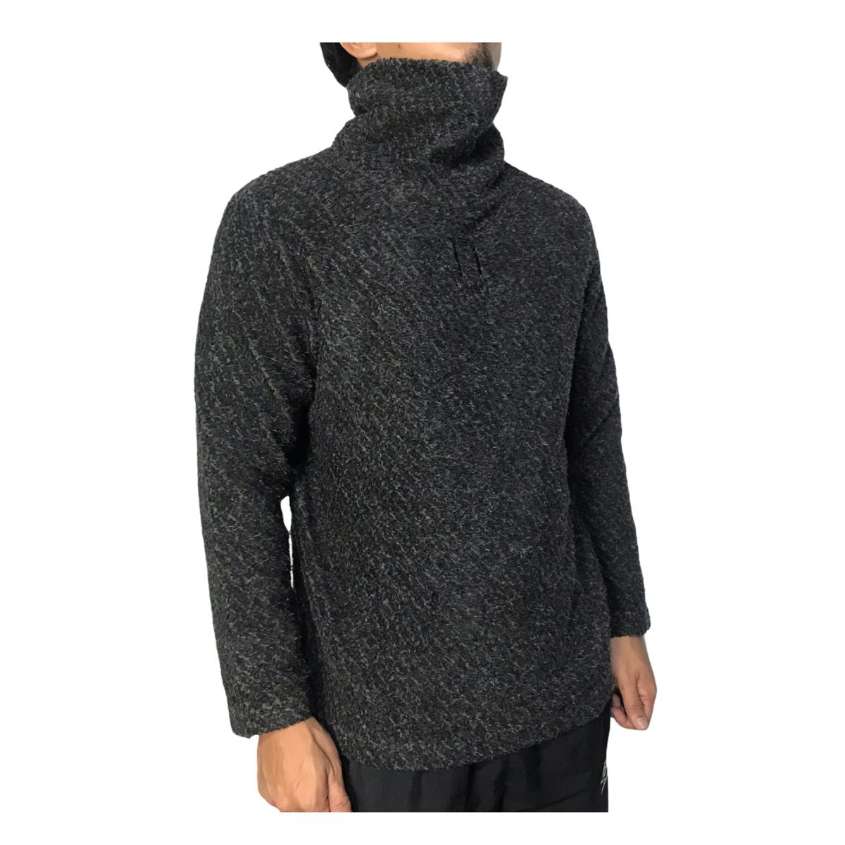 Fendi jeans embroid logo wool turtleneck fleece - 1