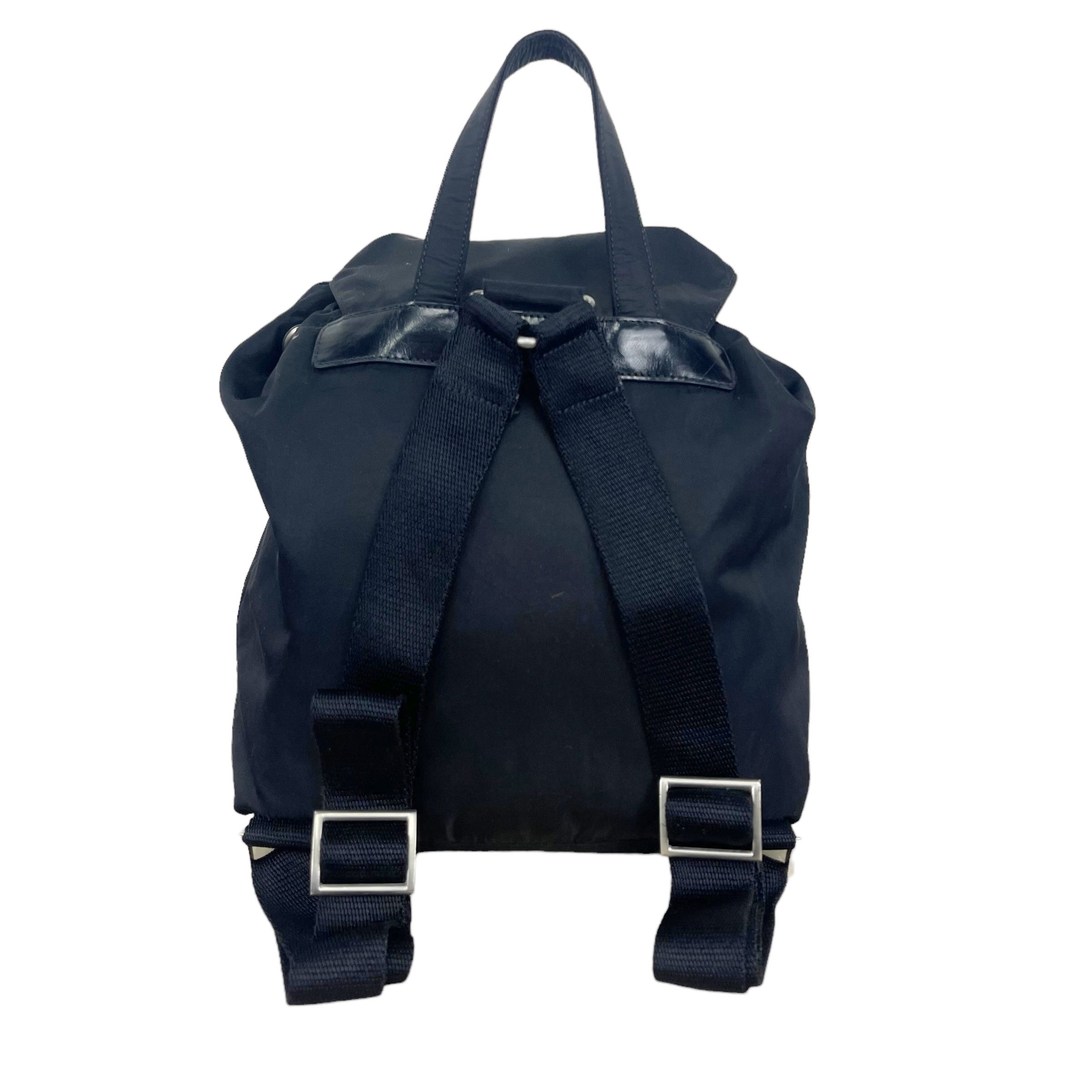 Vintage Prada Black Nylon Backpack - 3