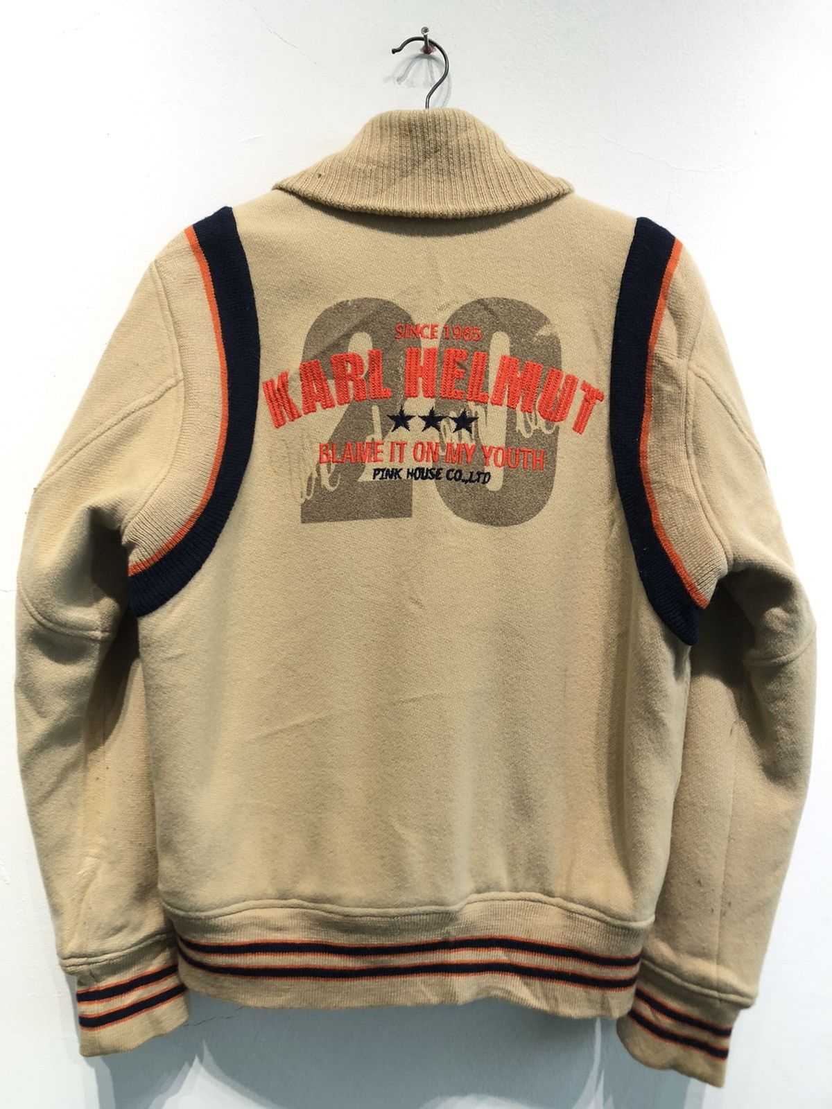 Vintage - Kart Helmut Big Logo Varsity Jacket - 1