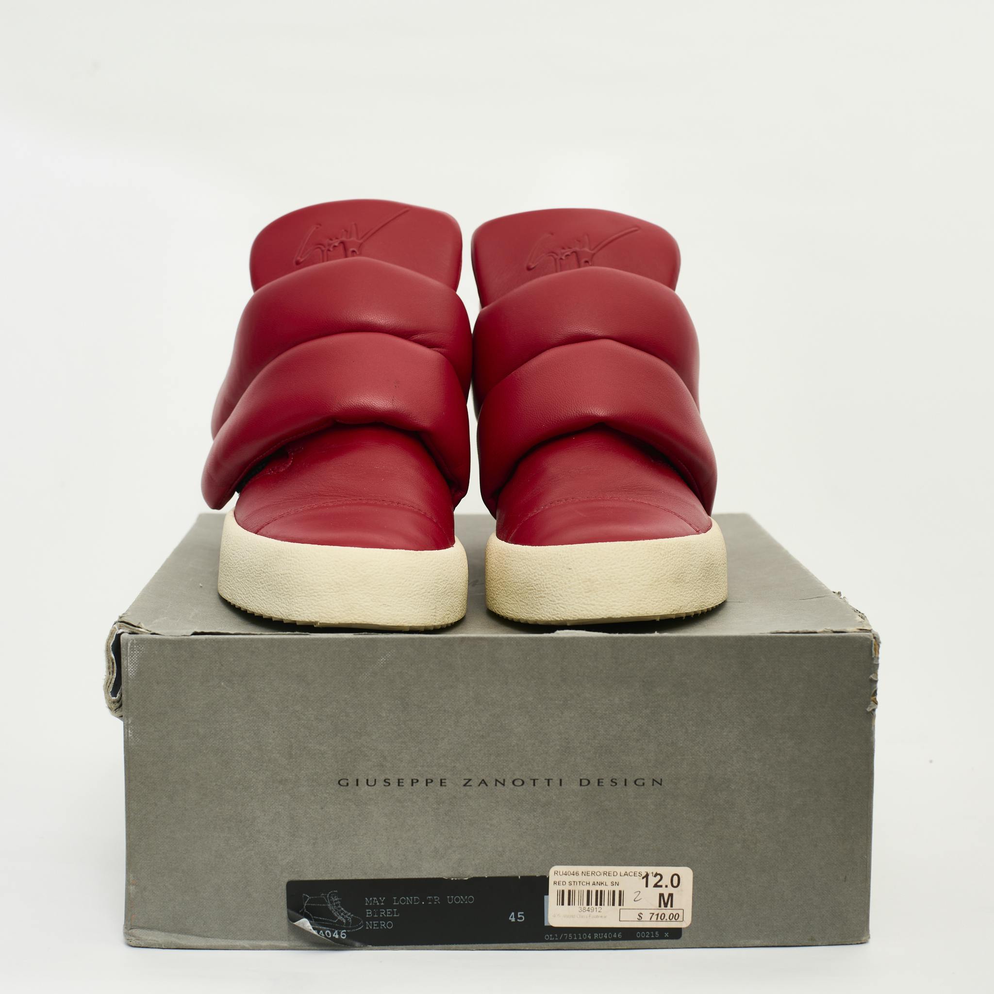 Kid Cudi Giuseppe Zanotti 2015 Red Sneaker Size 44 - 3