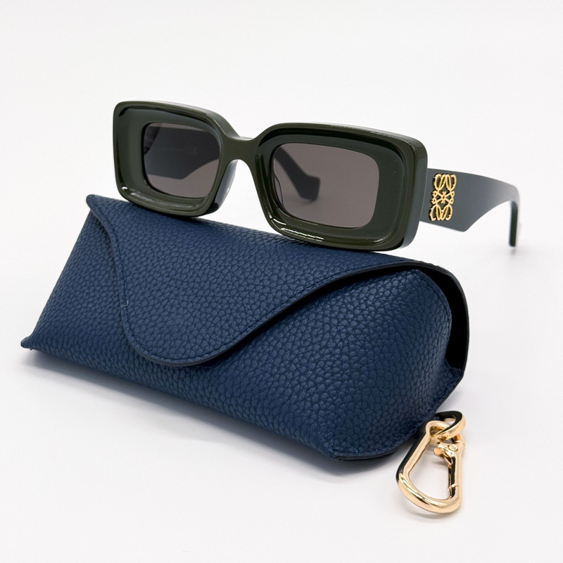 NEW LOEWE LW40101I 96E SHINY GREEN WOMEN SUNGLASSES LOEWE - 1