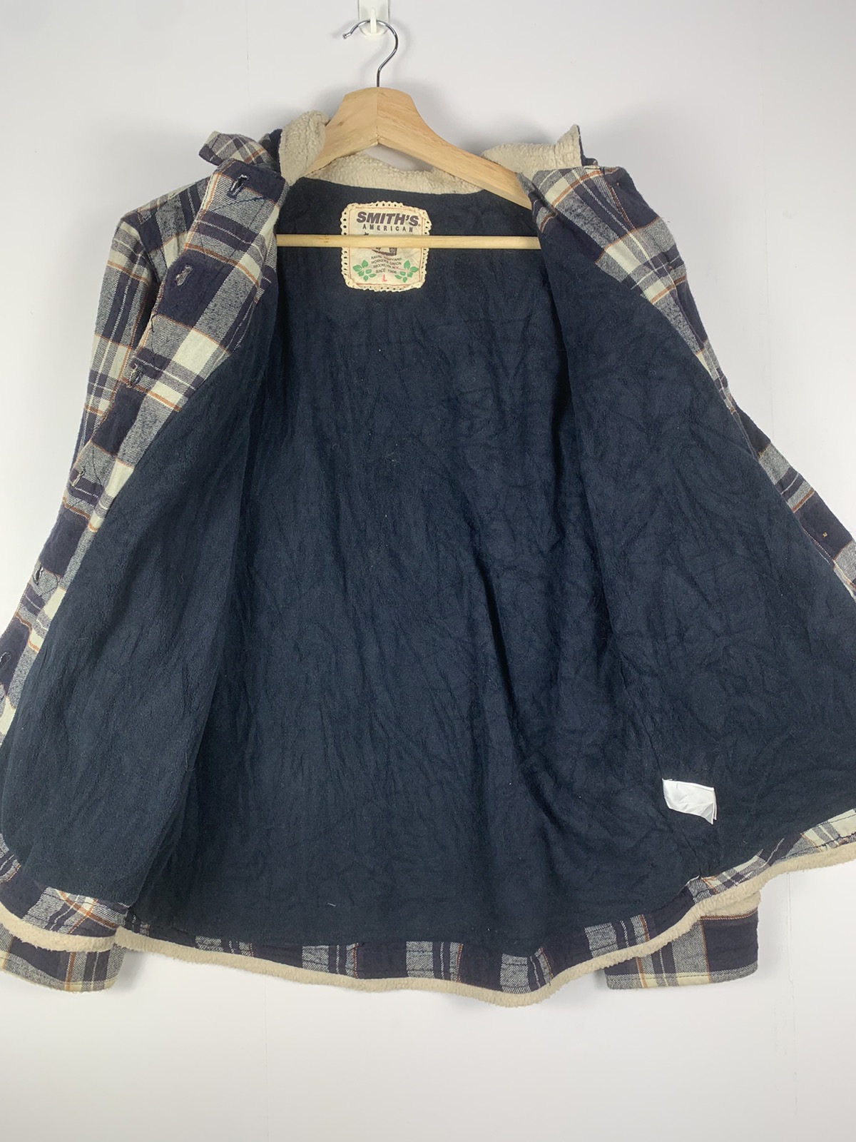 Vintage - Vintage Hoodie Jacket Checkered Smith’s American - 5